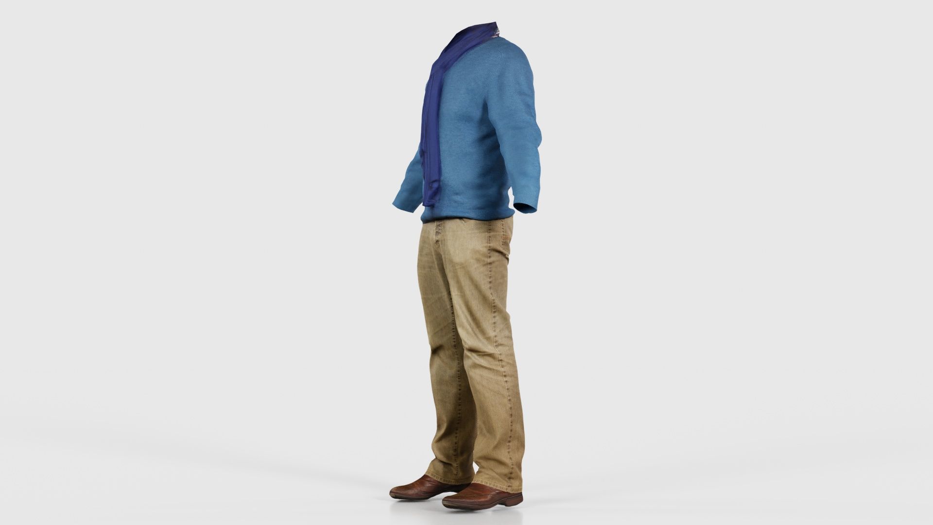 Casual Outfit 11 Low-poly 3D model_25