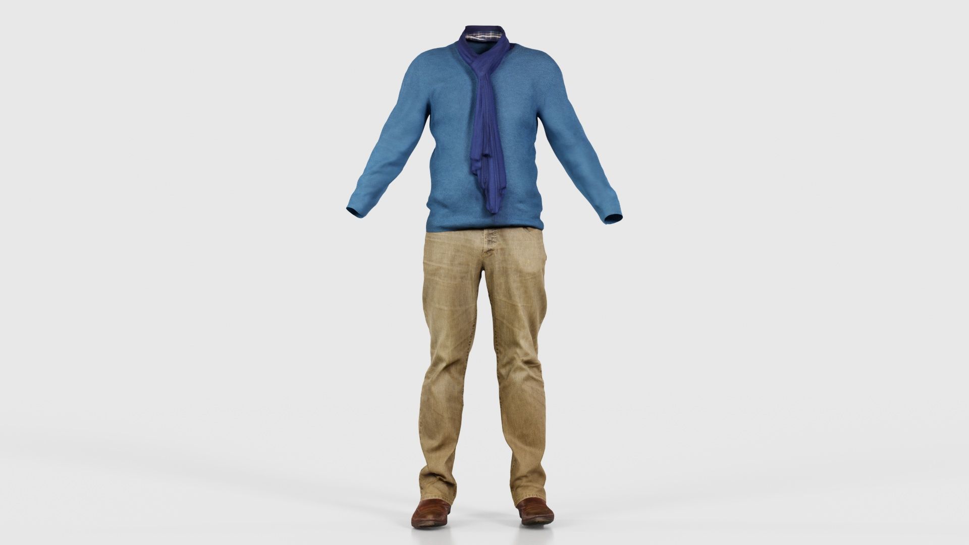 Casual Outfit 11 Low-poly 3D model_15