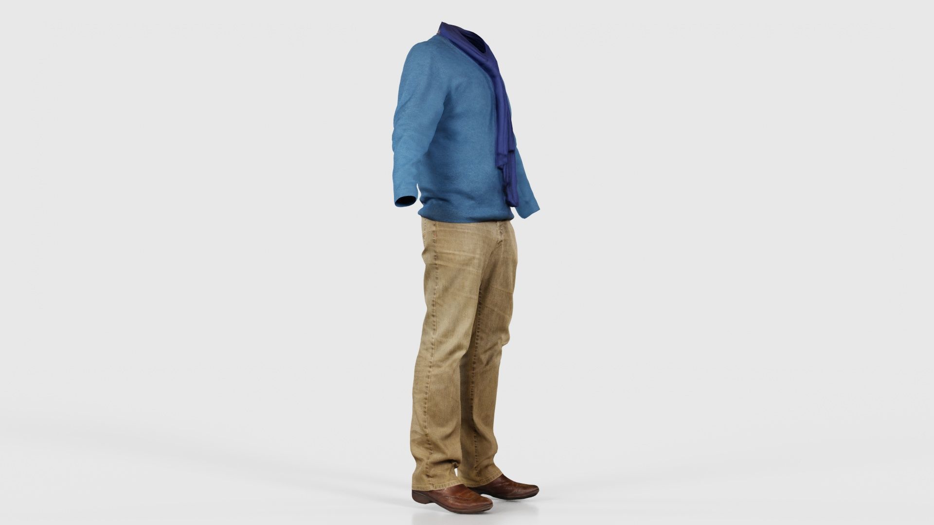 Casual Outfit 11 Low-poly 3D model_17