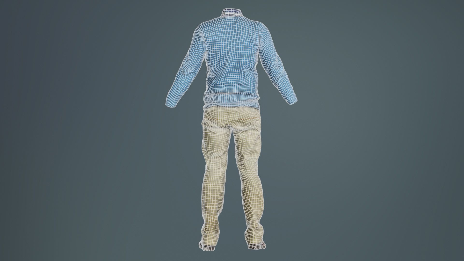 Casual Outfit 11 Low-poly 3D model_10