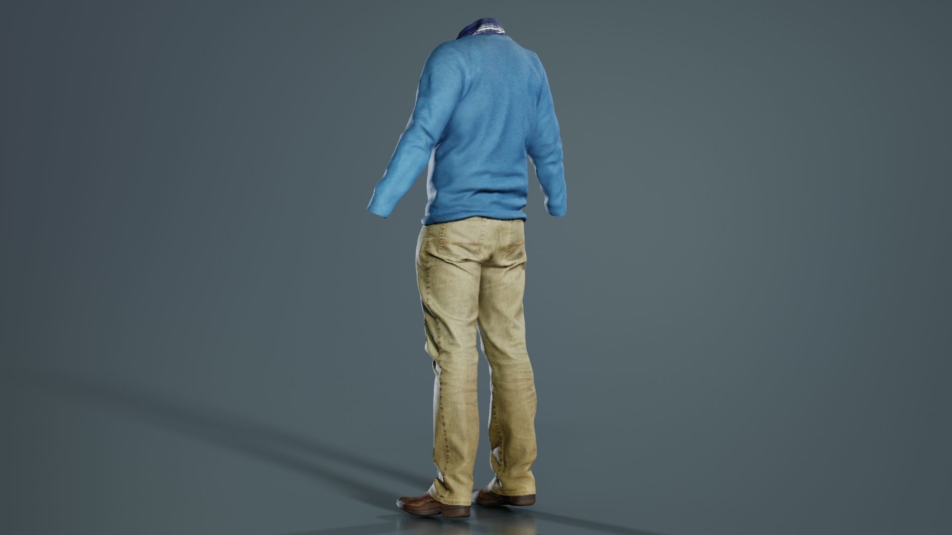Casual Outfit 11 Low-poly 3D model_6