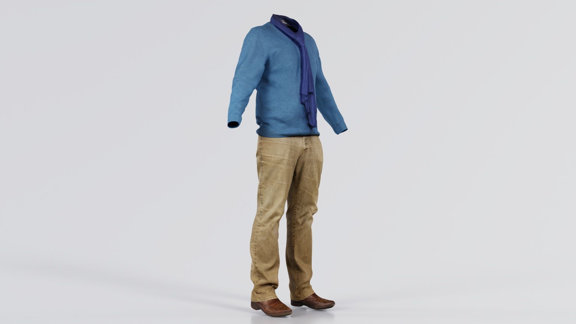 Casual Outfit 11 Low-poly 3D model_8