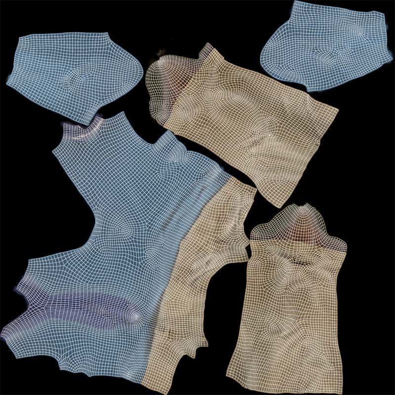 Casual Outfit 11 Low-poly 3D model_14