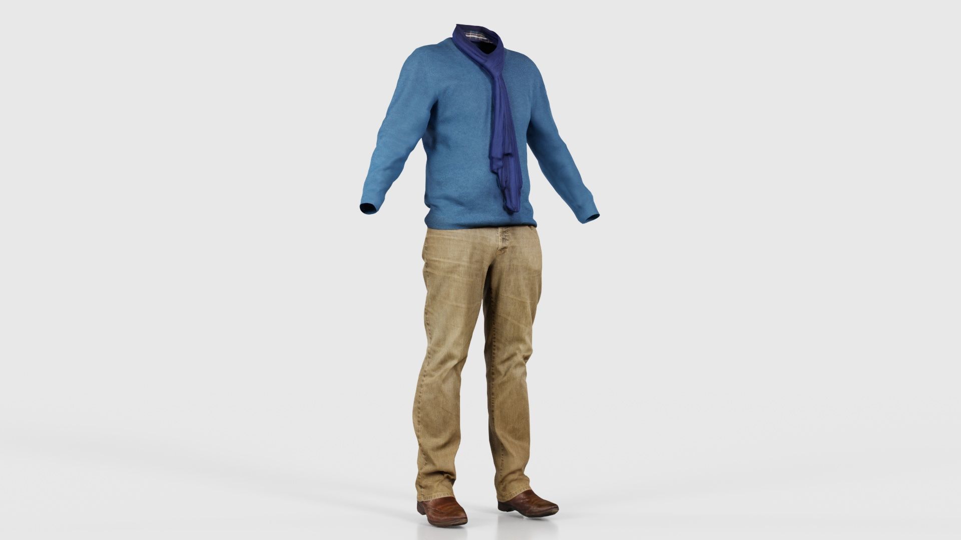 Casual Outfit 11 Low-poly 3D model_16