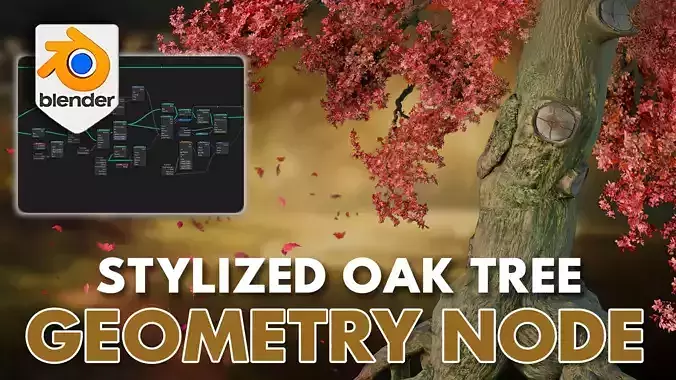 3D Tudor Stylized Oak Geometry Node