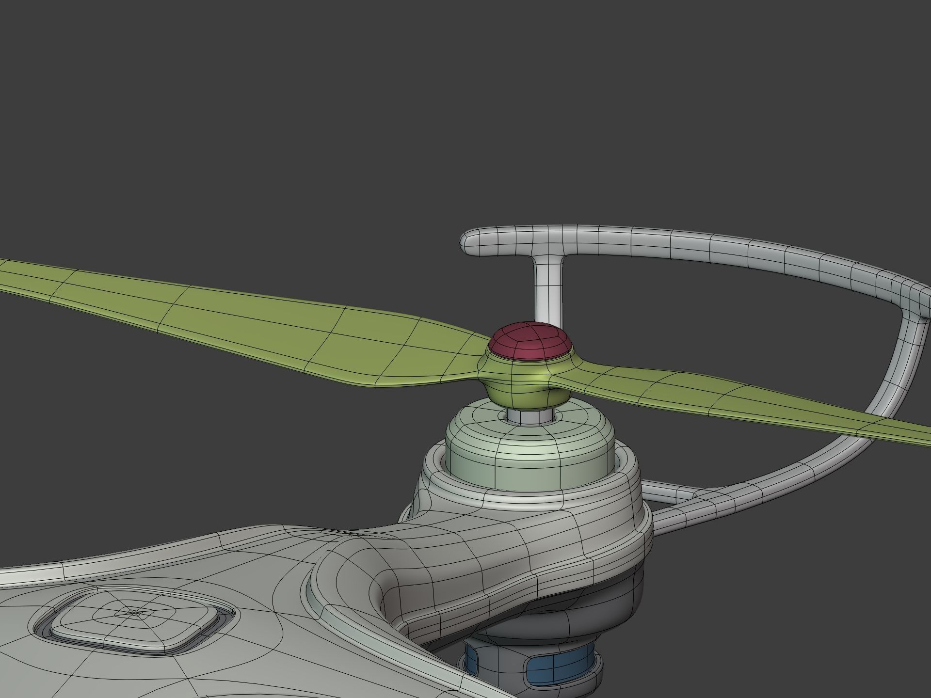 Generic Quadcopter Drone Low-poly 3D model_14