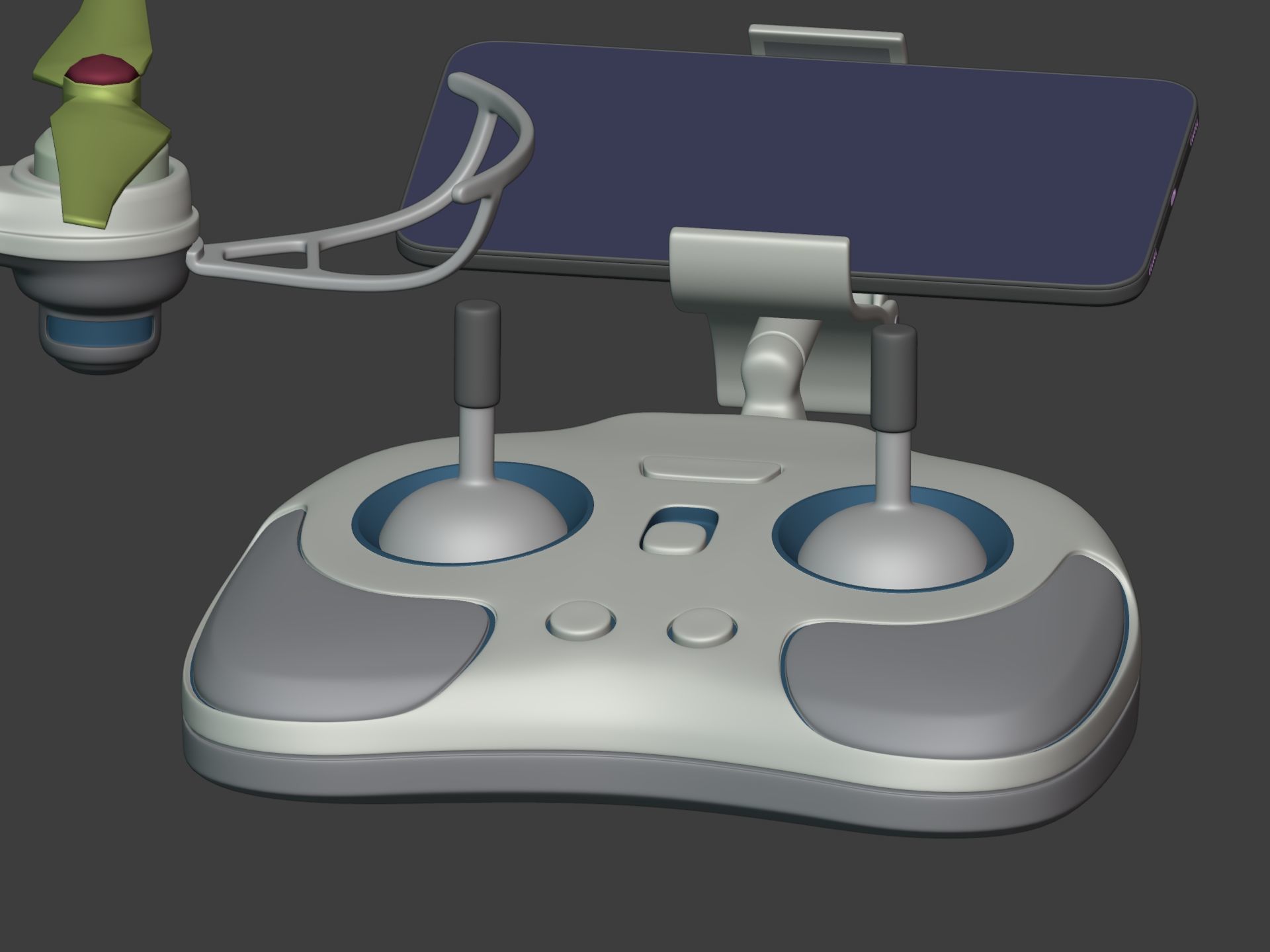 Generic Quadcopter Drone Low-poly 3D model_23