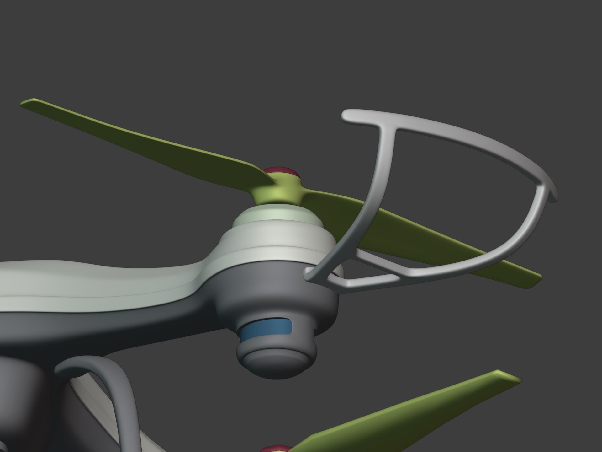 Generic Quadcopter Drone Low-poly 3D model_15