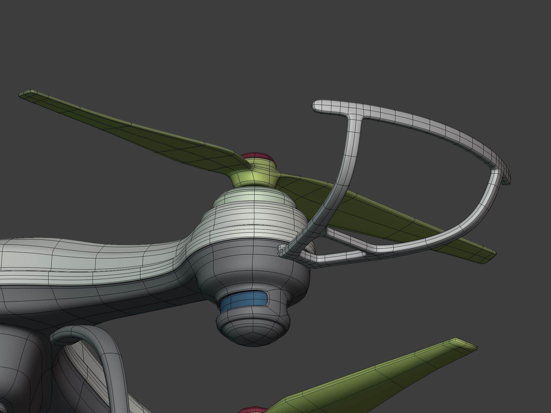 Generic Quadcopter Drone Low-poly 3D model_16