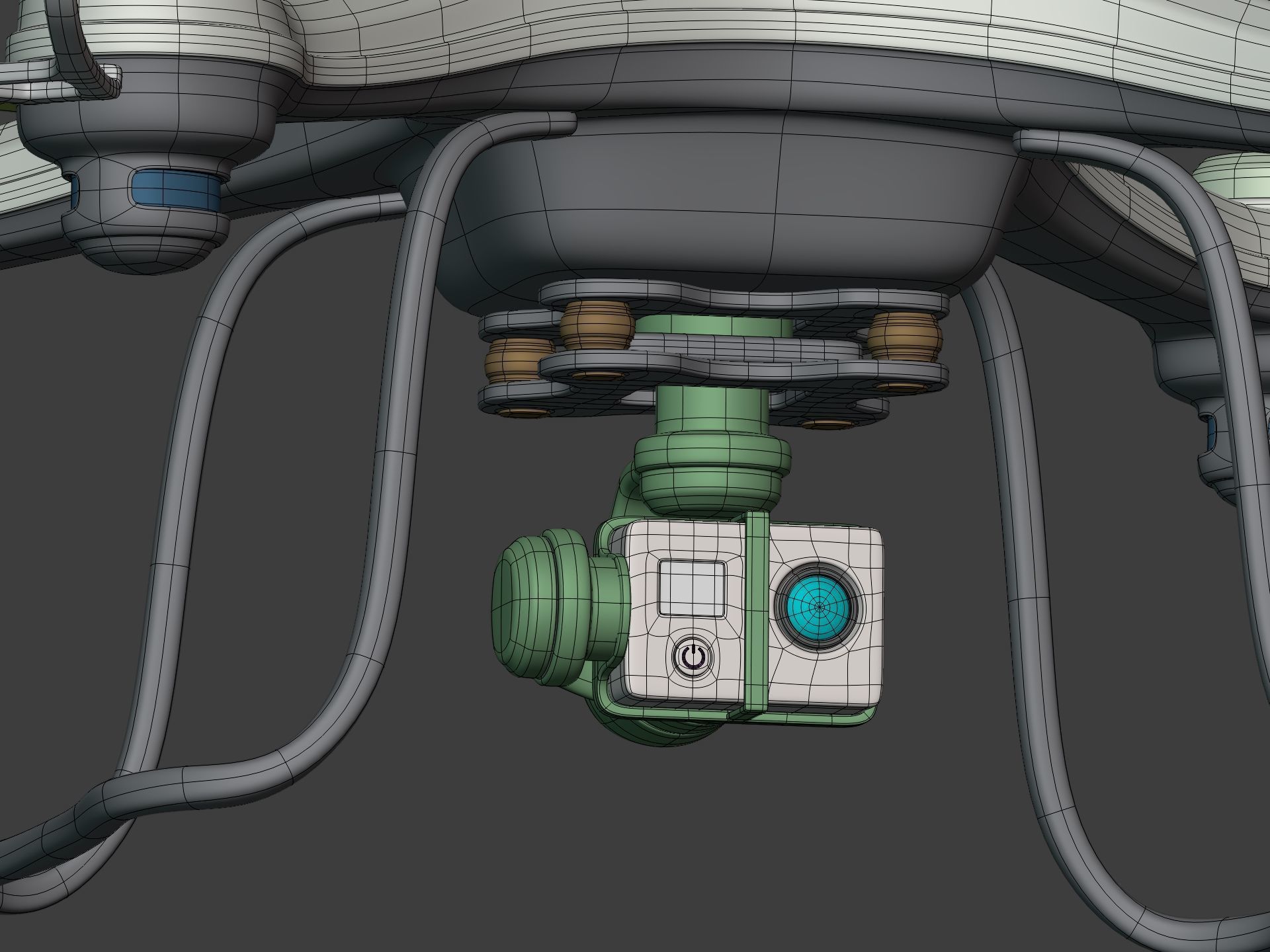 Generic Quadcopter Drone Low-poly 3D model_20