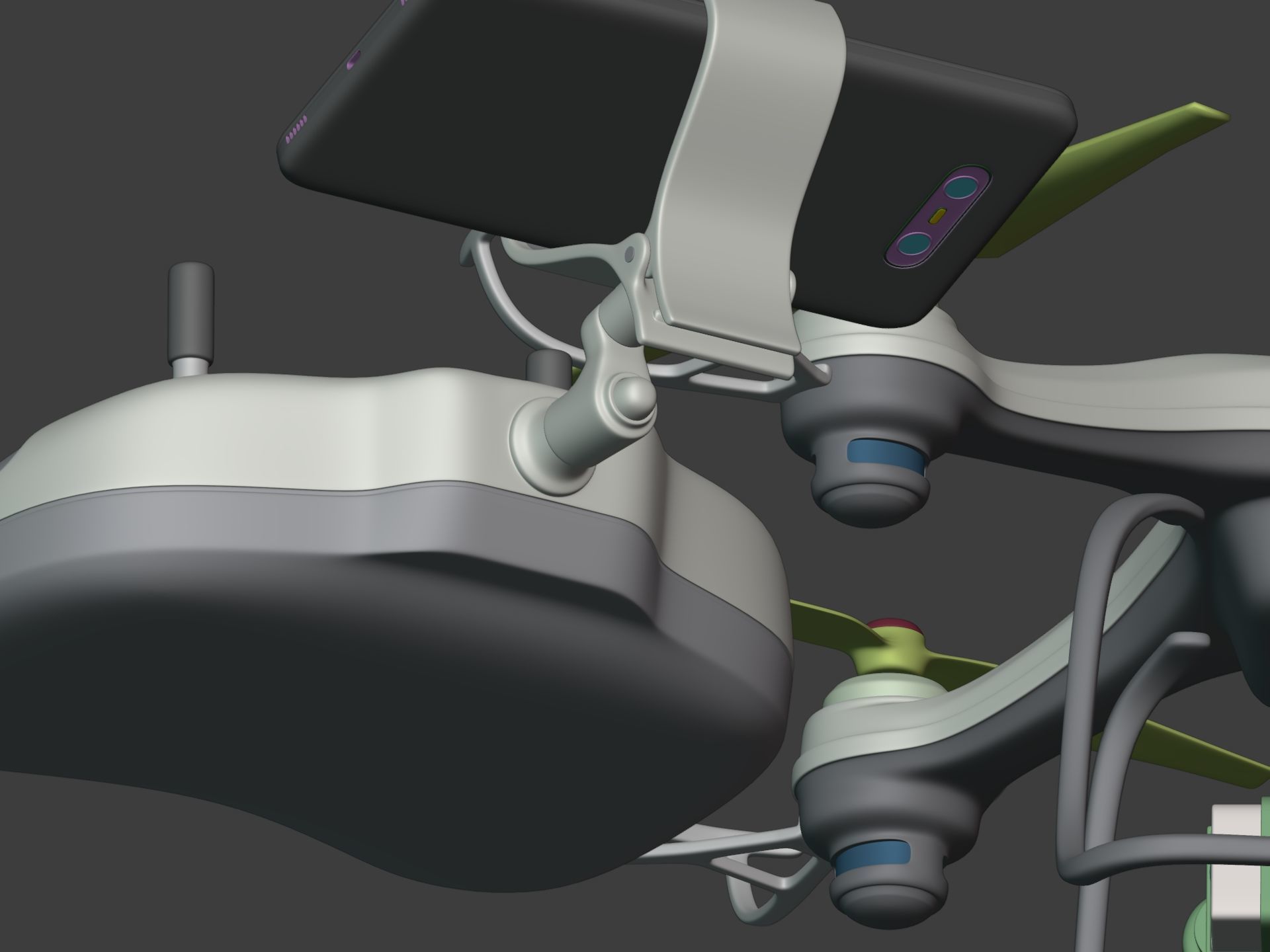 Generic Quadcopter Drone Low-poly 3D model_25