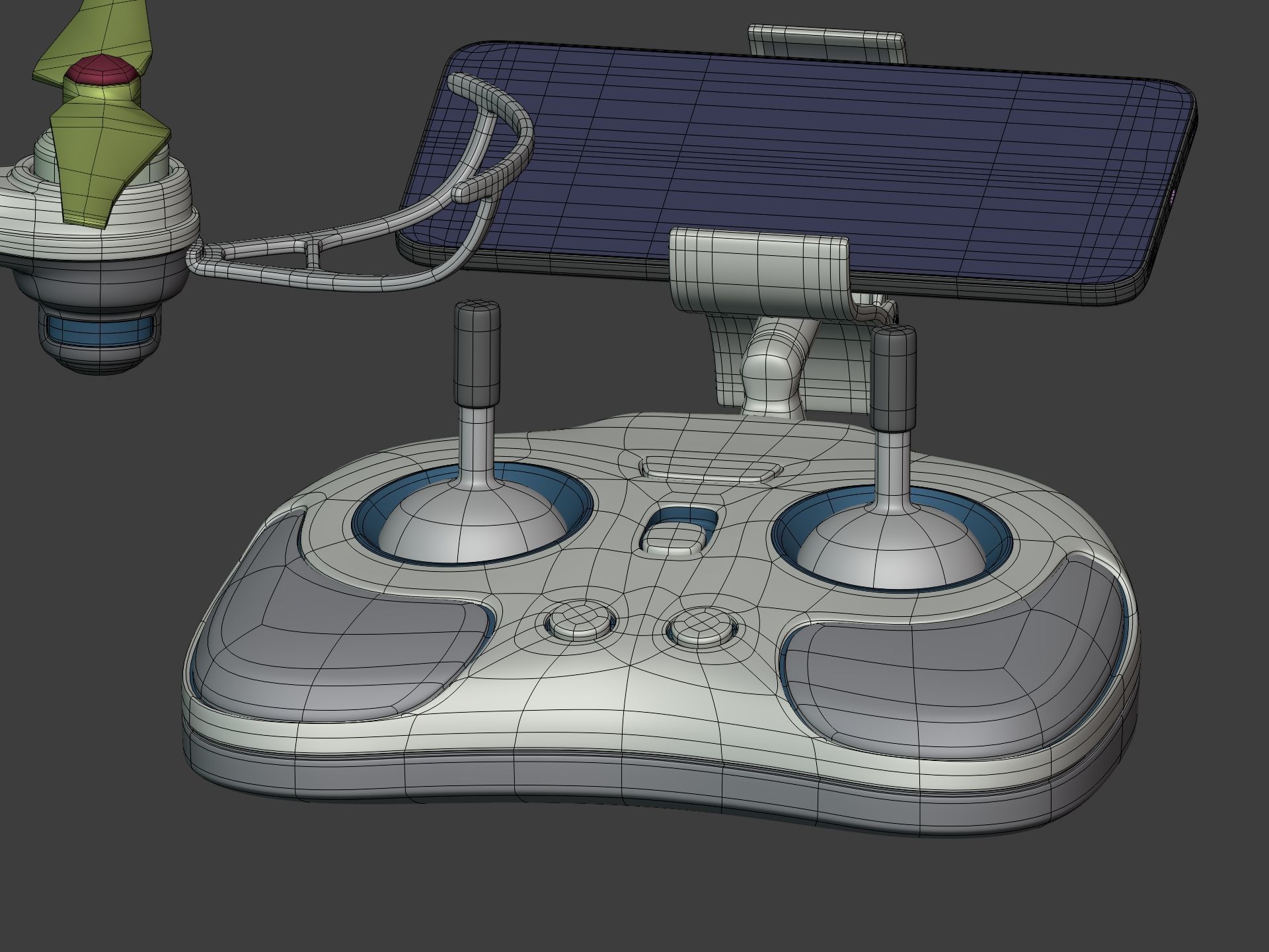 Generic Quadcopter Drone Low-poly 3D model_24