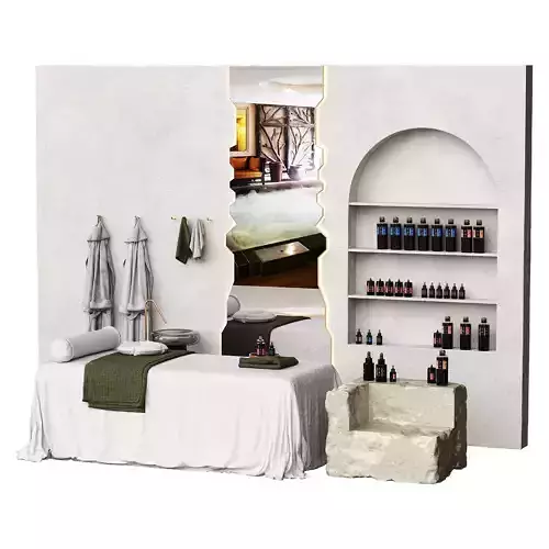  Modern spa Low-poly 3D model