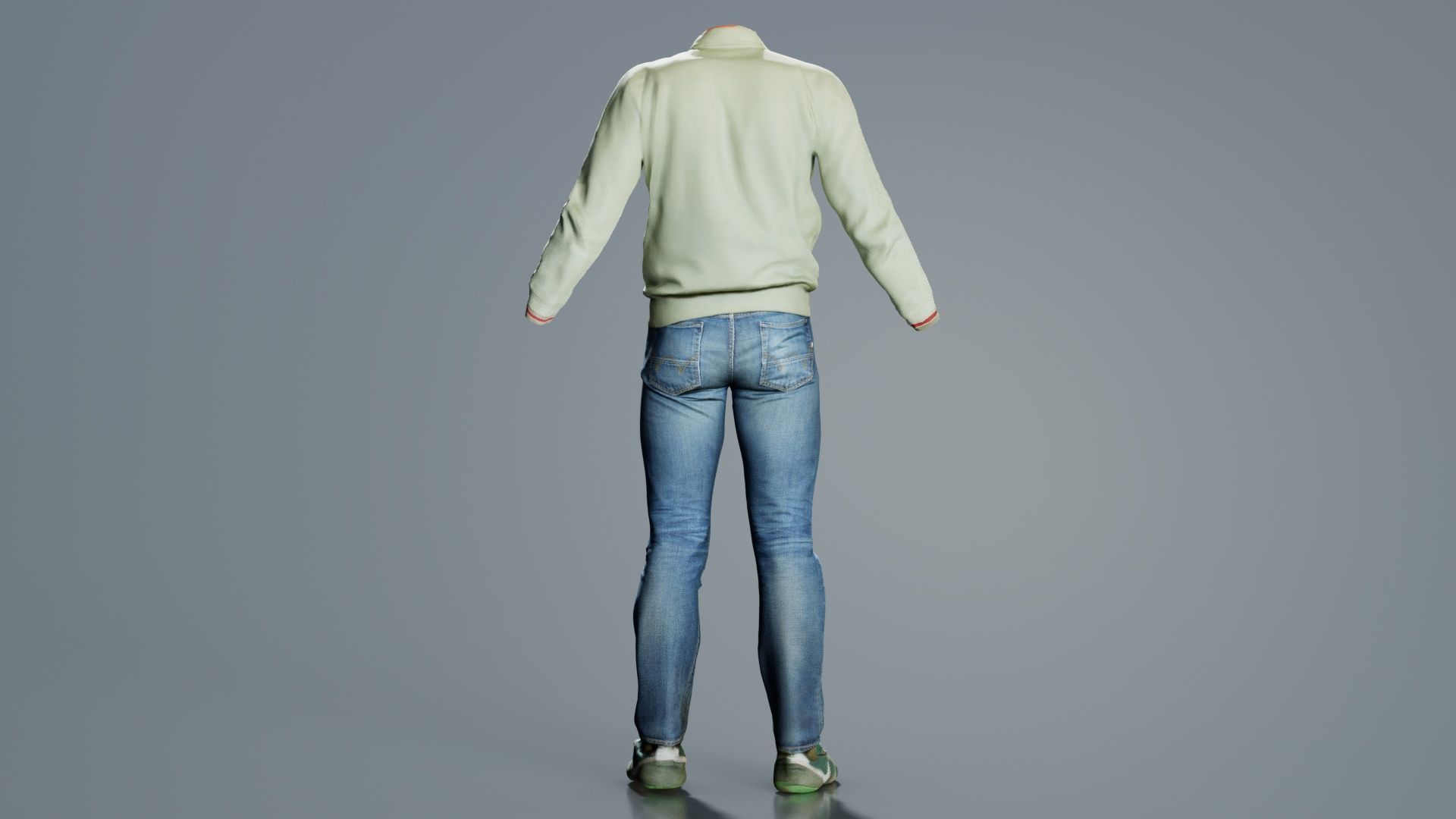 Casual Outfit 12 Low-poly 3D model_7