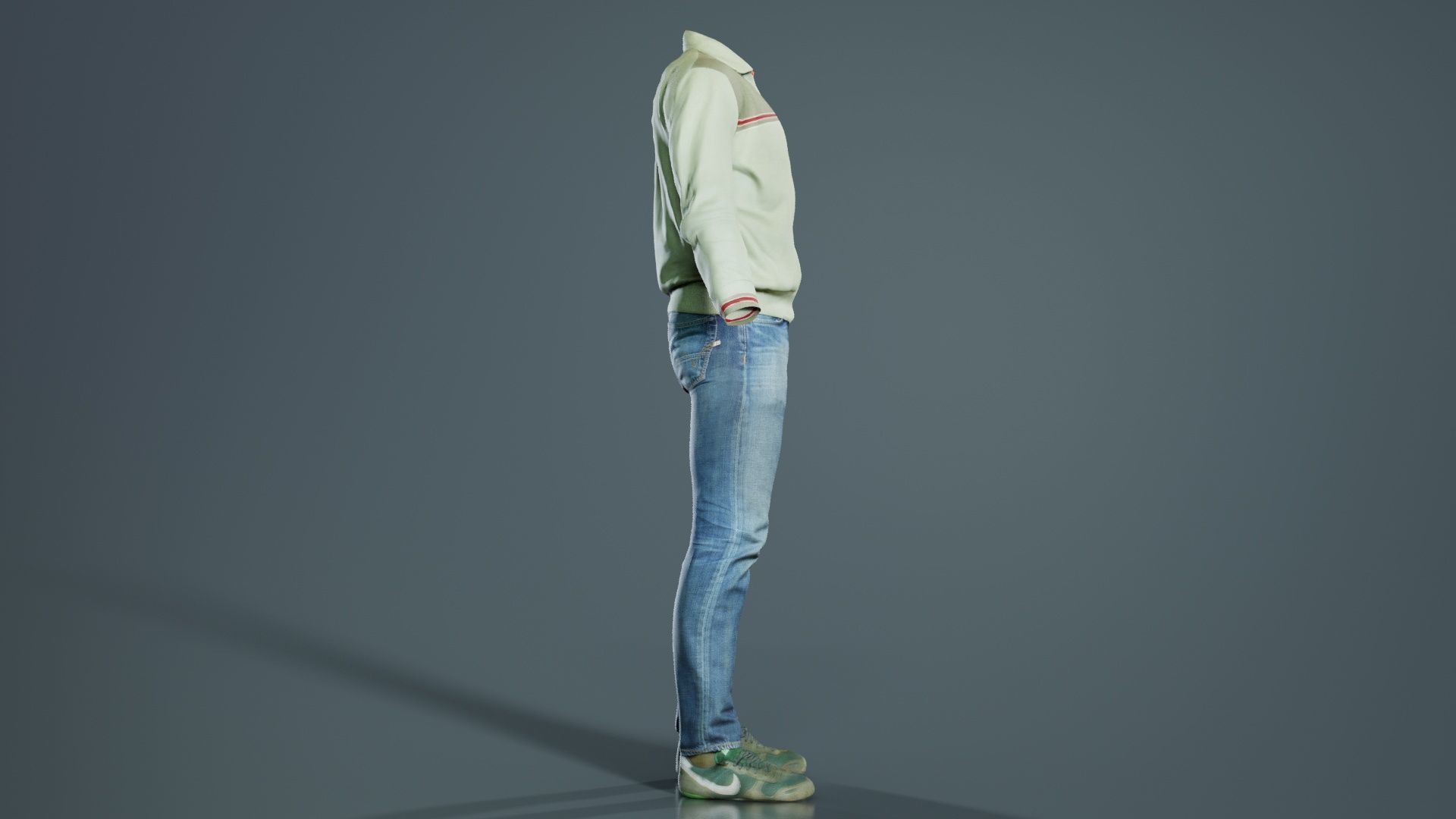 Casual Outfit 12 Low-poly 3D model_8