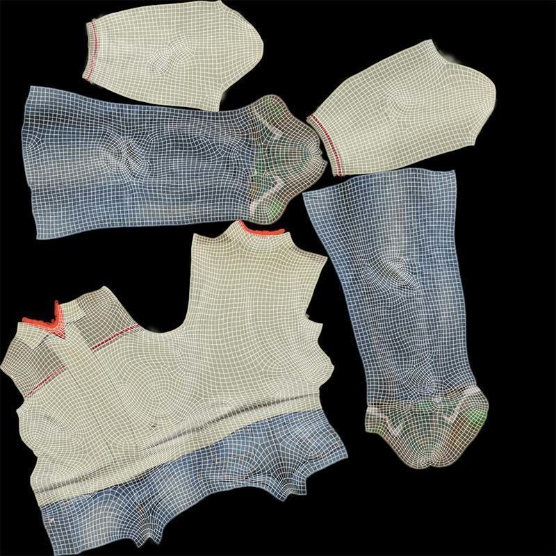 Casual Outfit 12 Low-poly 3D model_14