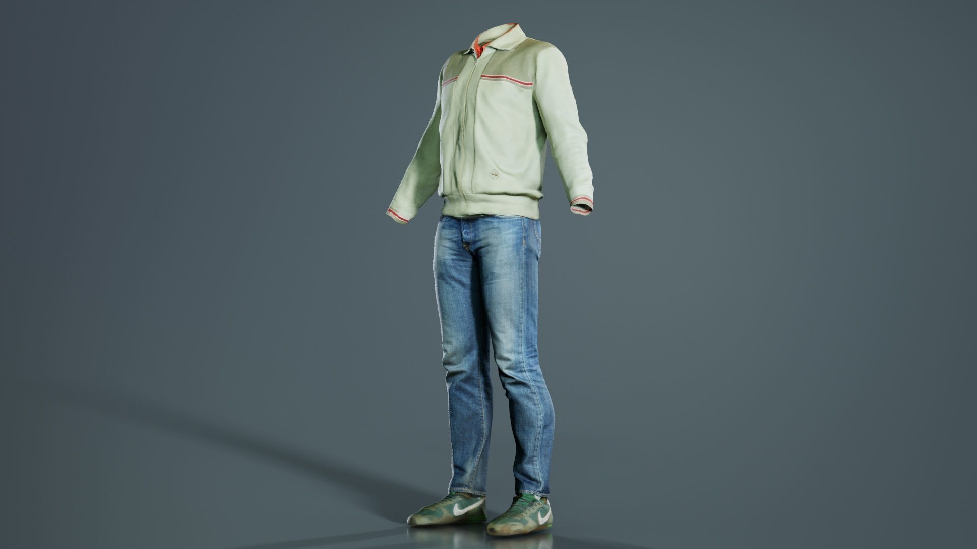 Casual Outfit 12 Low-poly 3D model_4