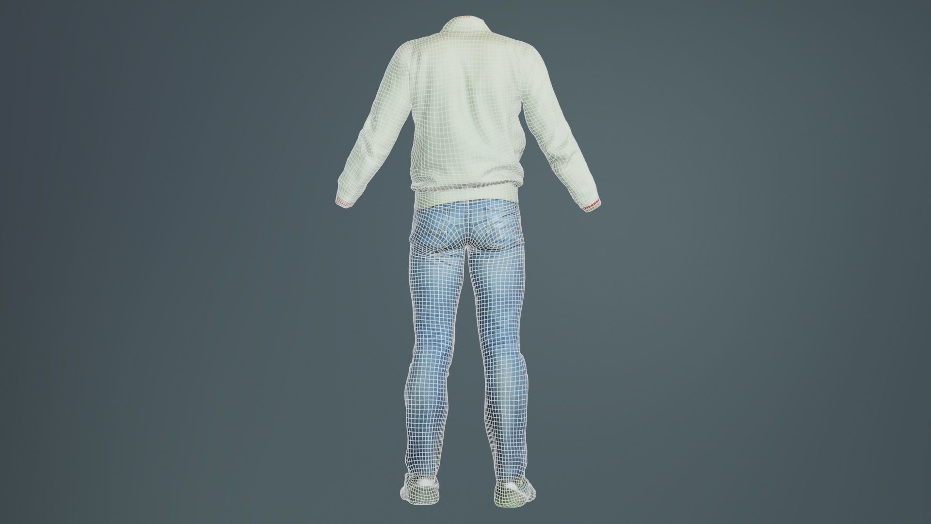 Casual Outfit 12 Low-poly 3D model_10