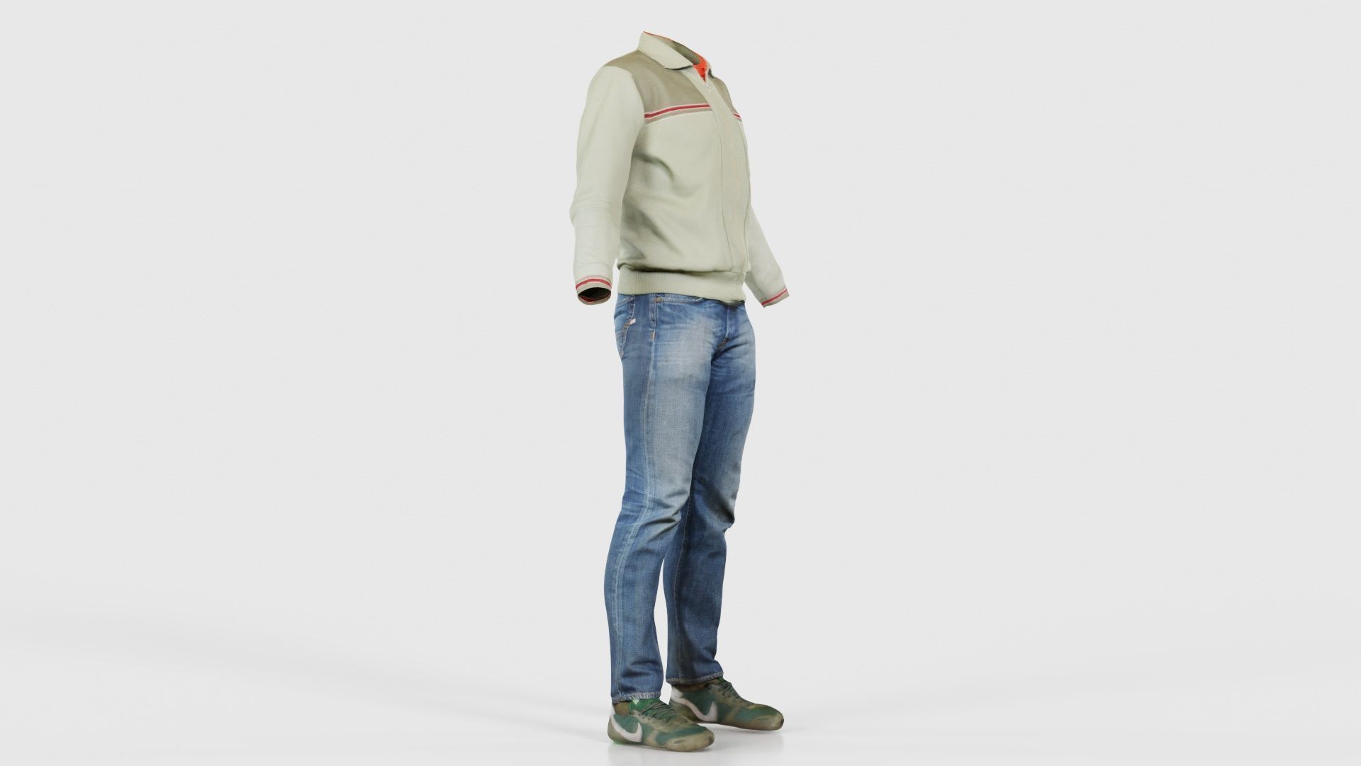 Casual Outfit 12 Low-poly 3D model_17