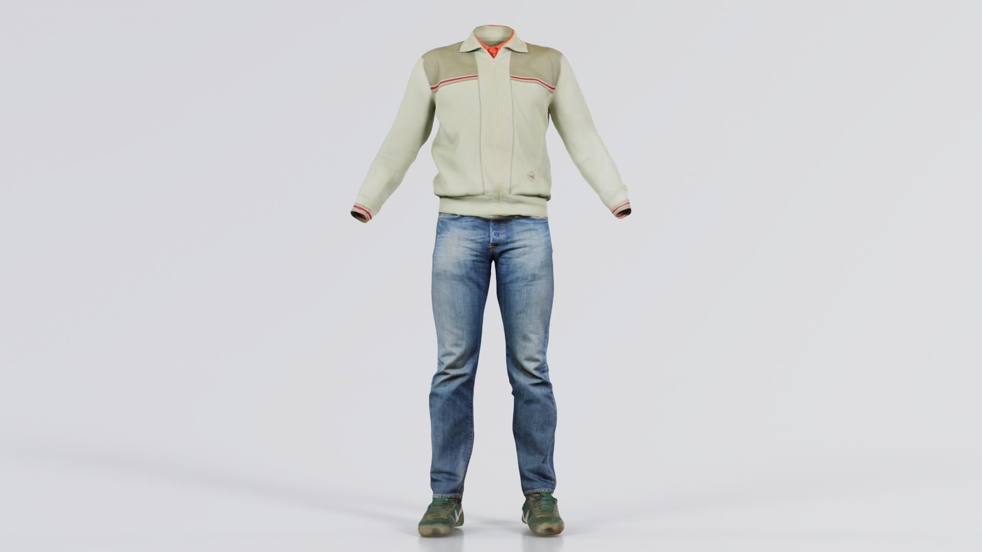 Casual Outfit 12 Low-poly 3D model_6