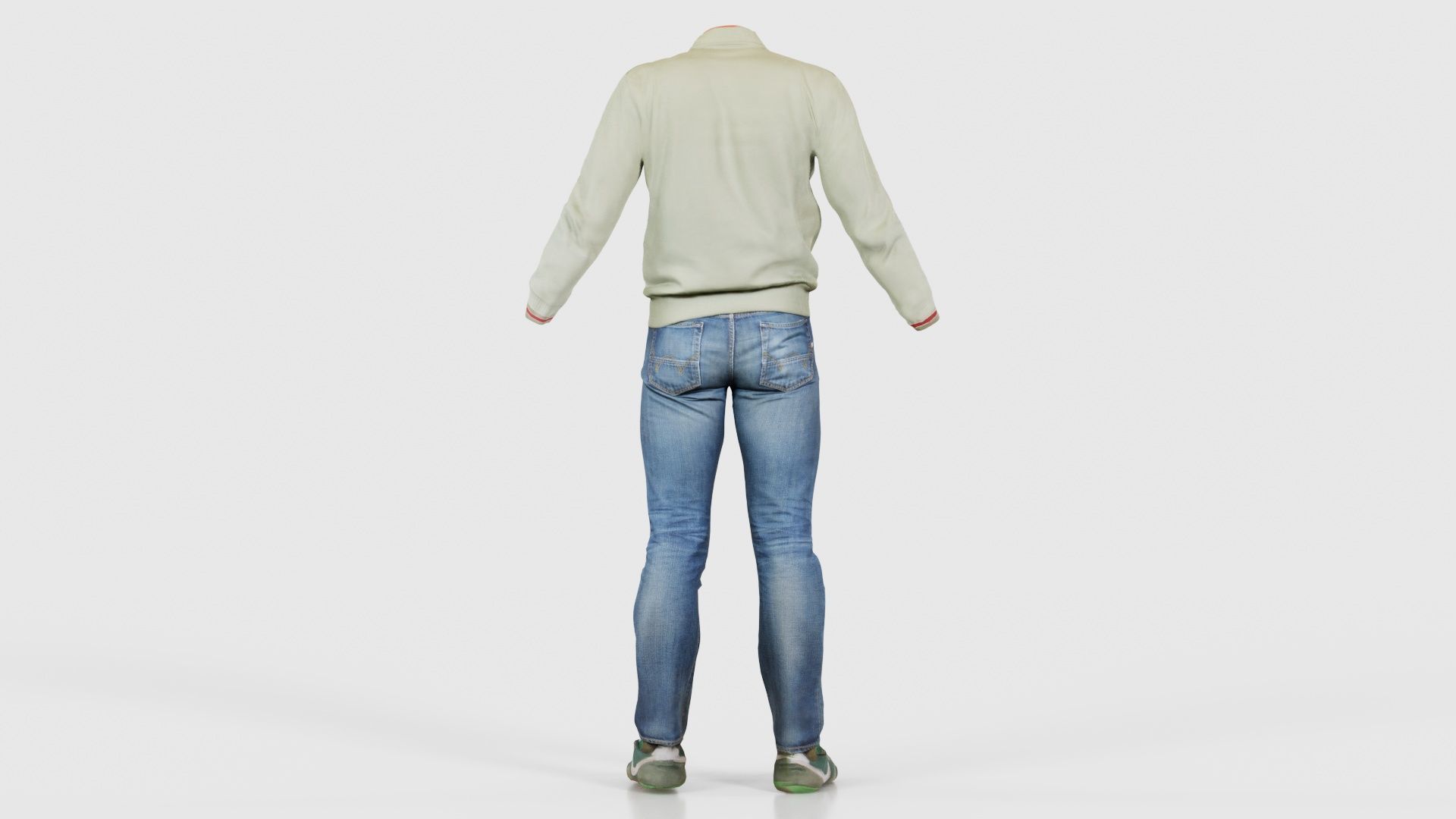 Casual Outfit 12 Low-poly 3D model_21