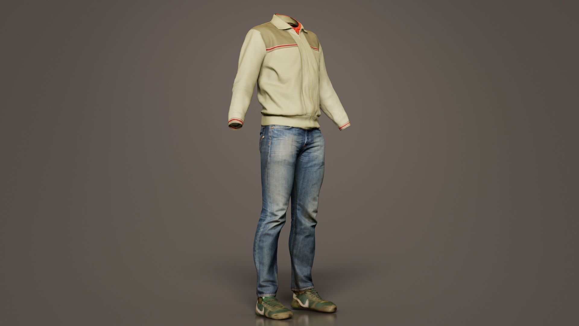 Casual Outfit 12 Low-poly 3D model_3