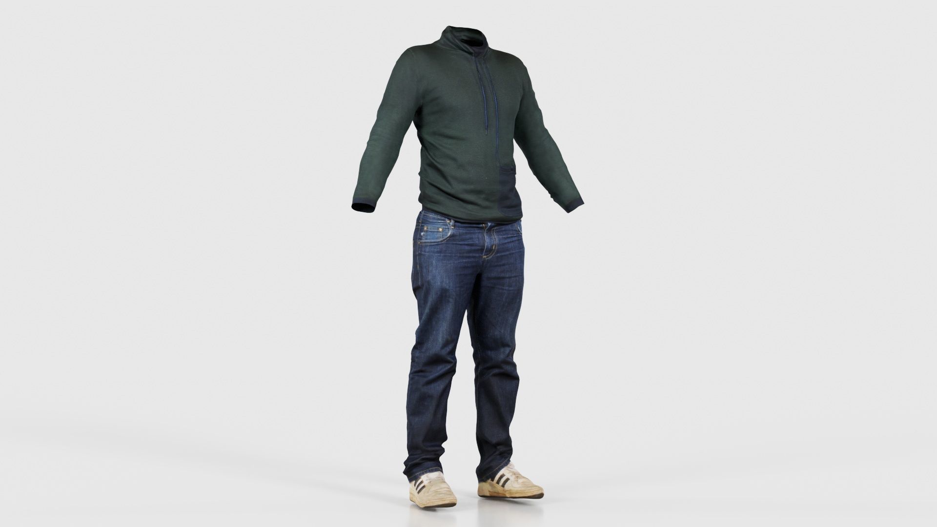 Casual Outfit 13 Low-poly 3D model_16