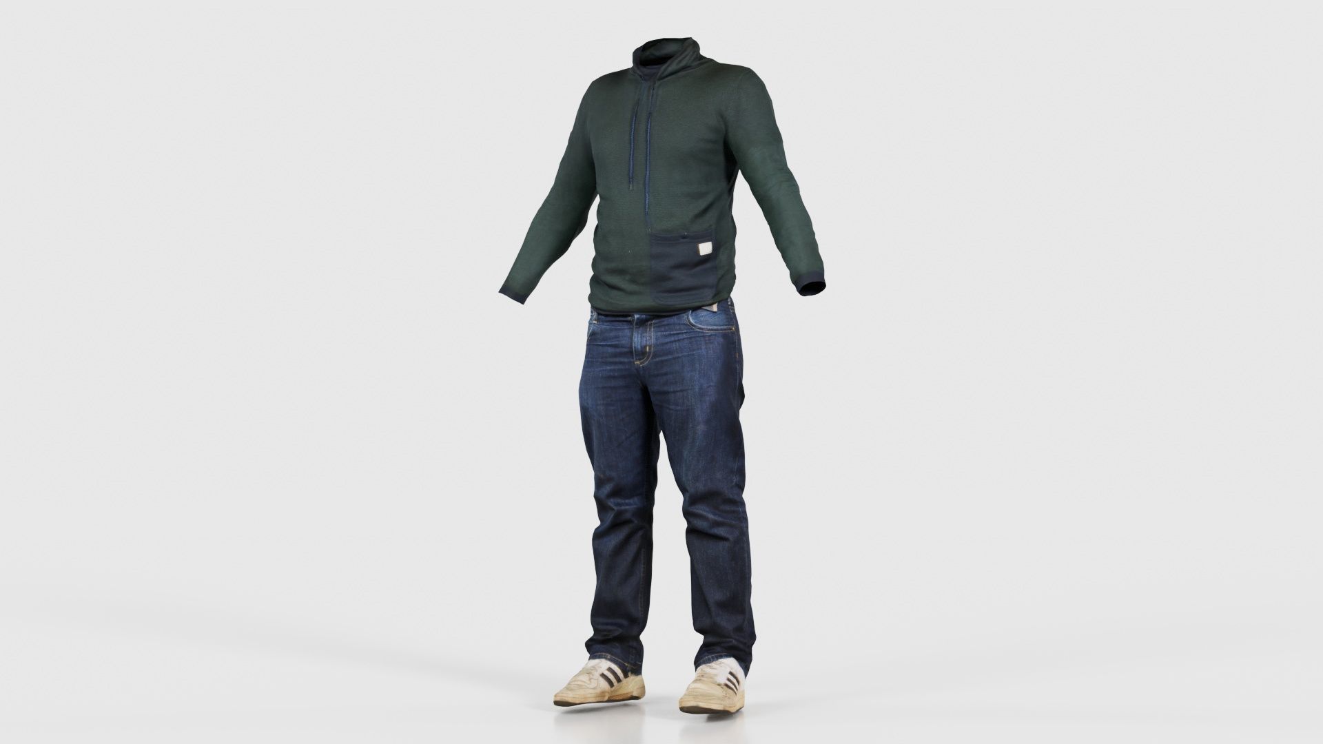 Casual Outfit 13 Low-poly 3D model_26