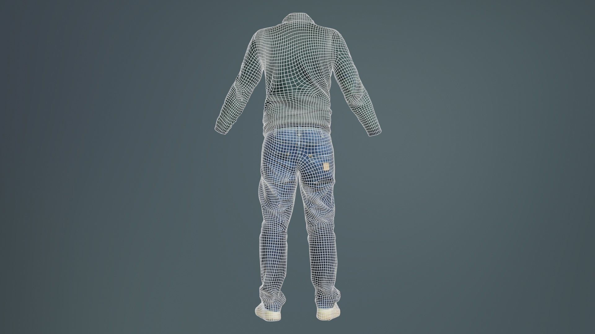 Casual Outfit 13 Low-poly 3D model_10