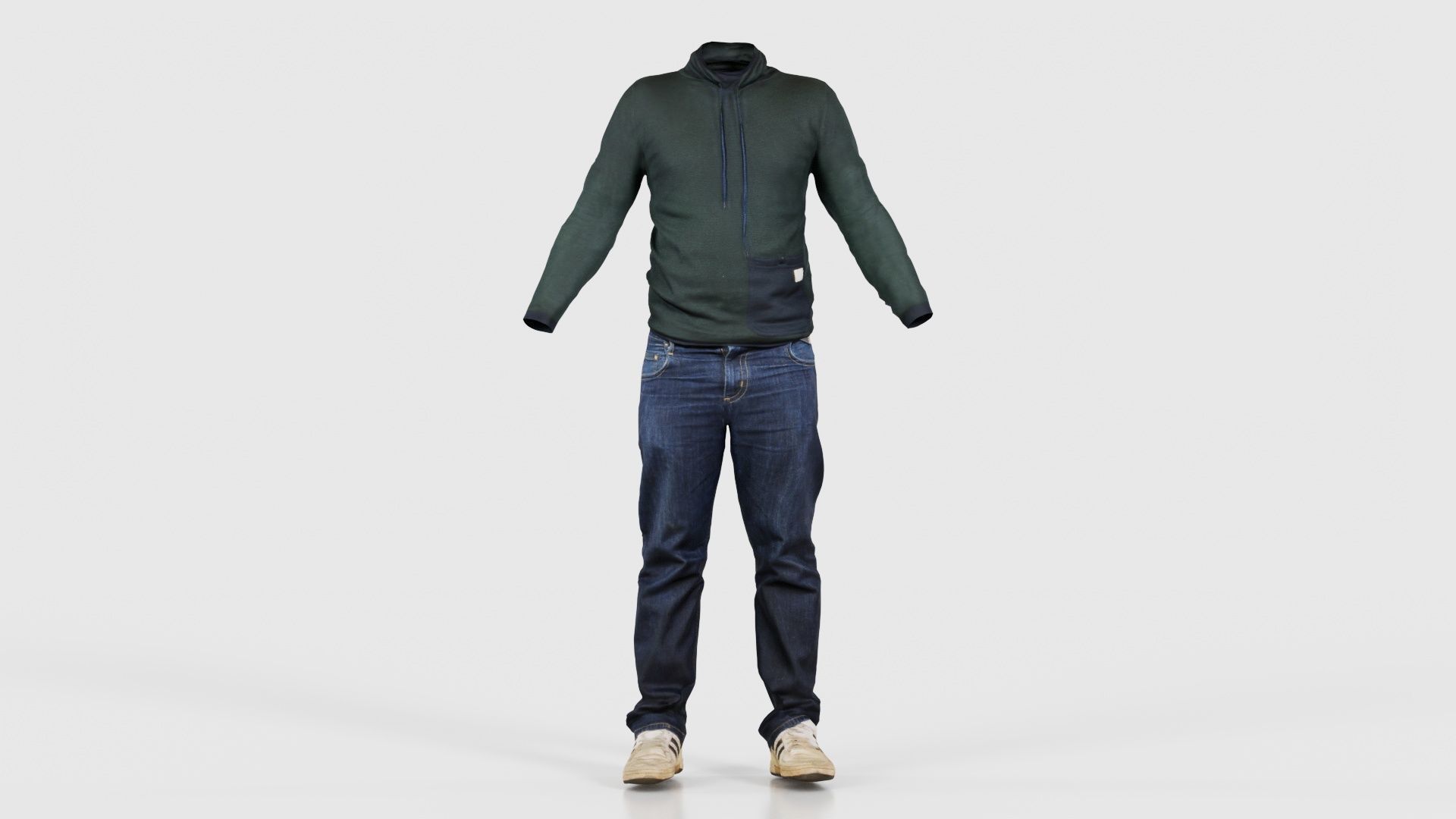 Casual Outfit 13 Low-poly 3D model_15