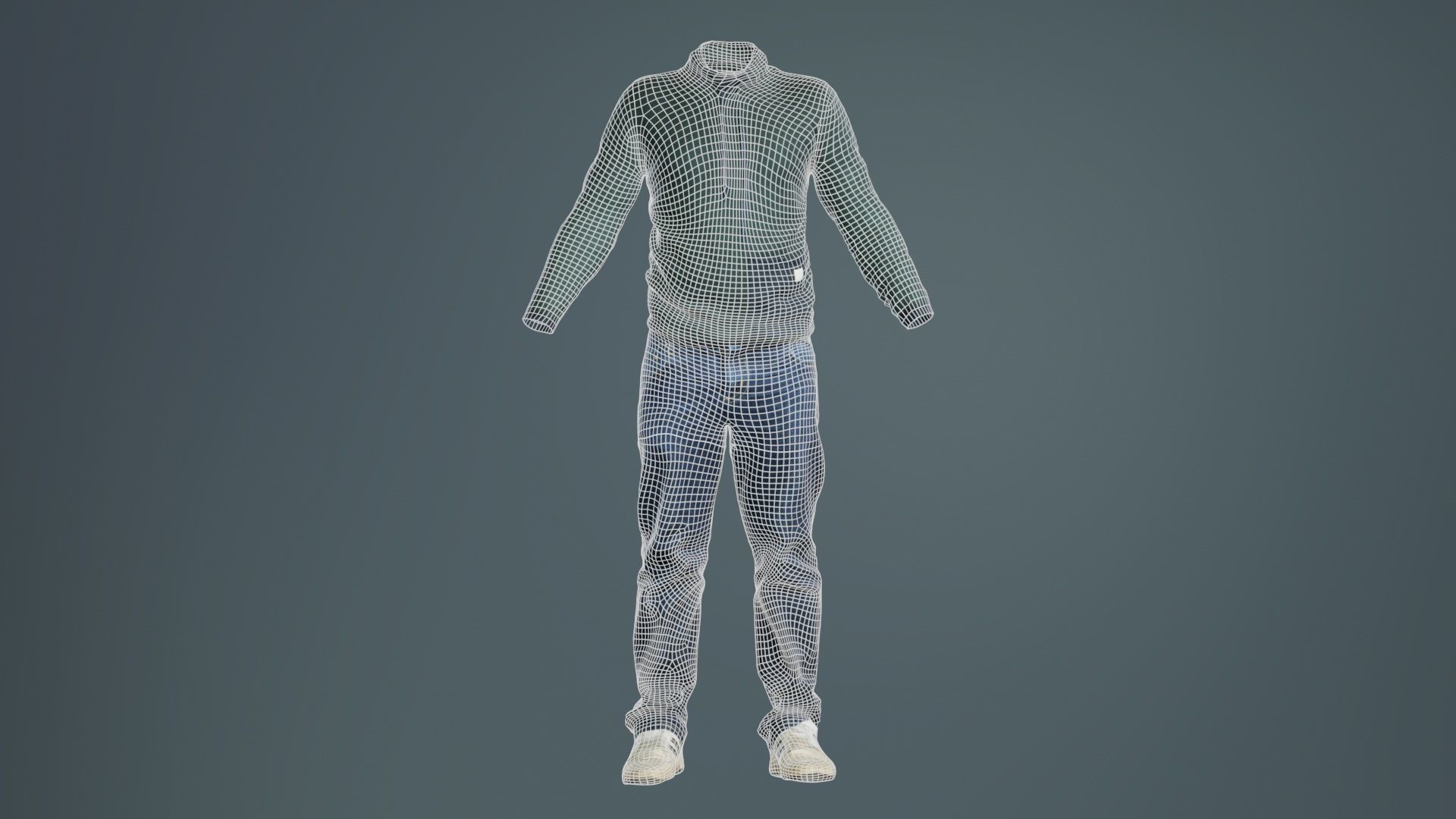 Casual Outfit 13 Low-poly 3D model_9