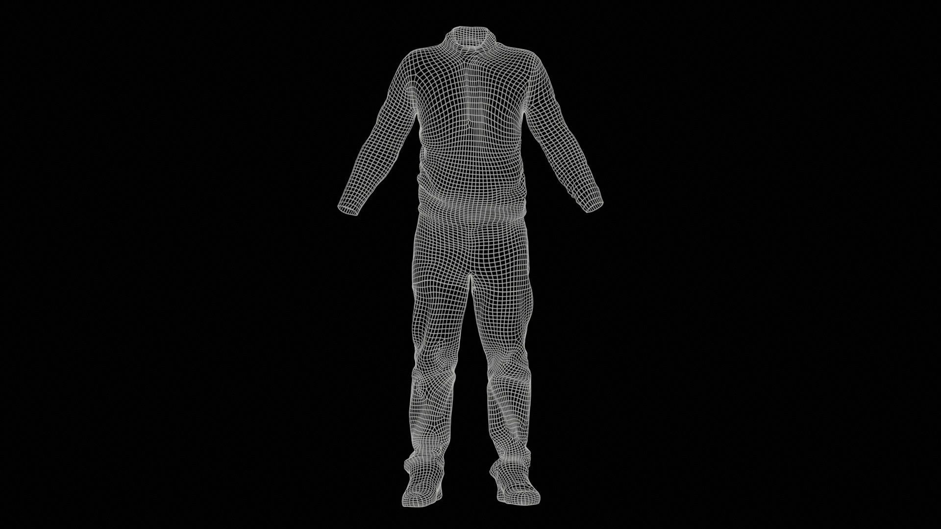 Casual Outfit 13 Low-poly 3D model_11