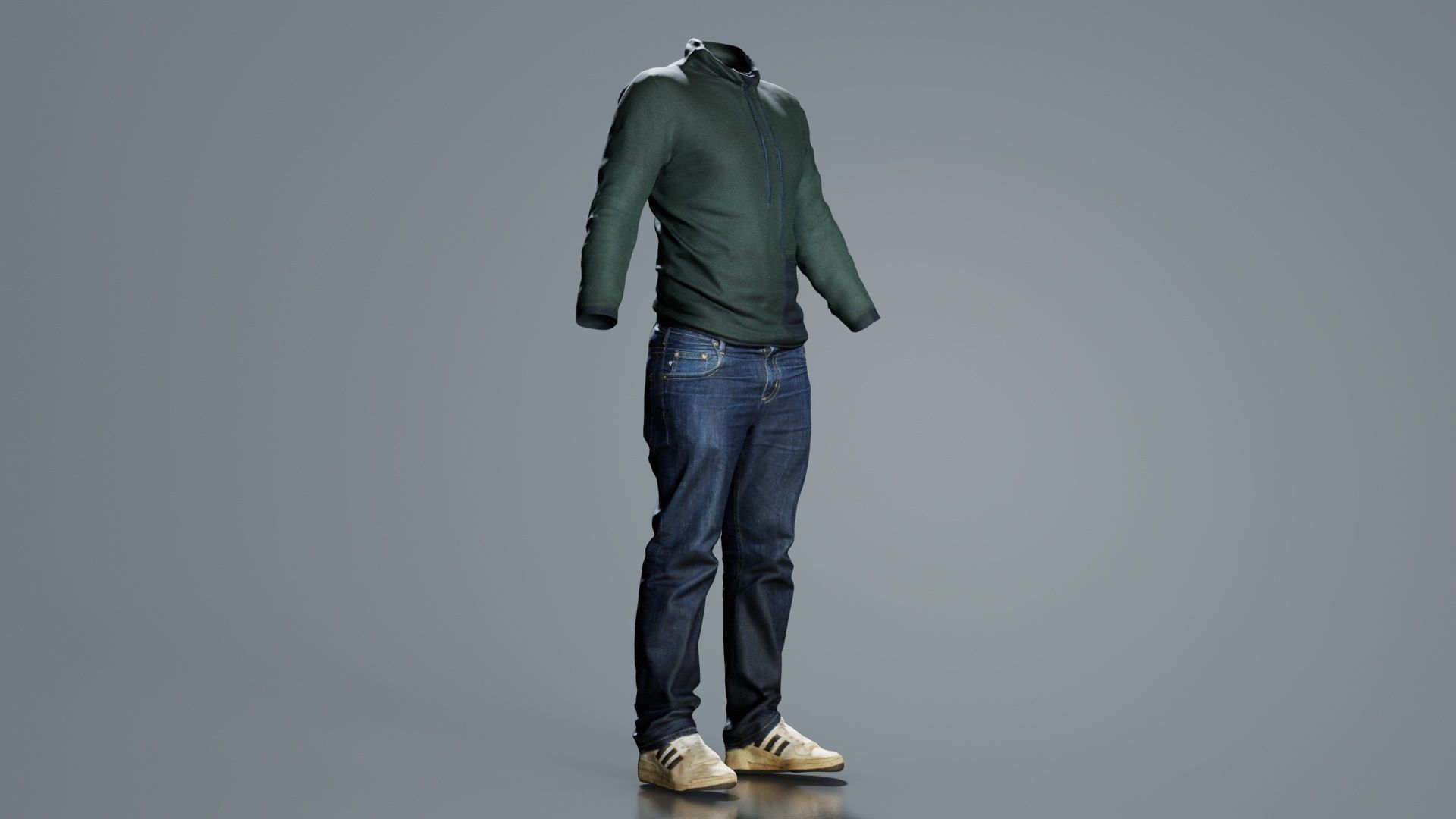 Casual Outfit 13 Low-poly 3D model_3