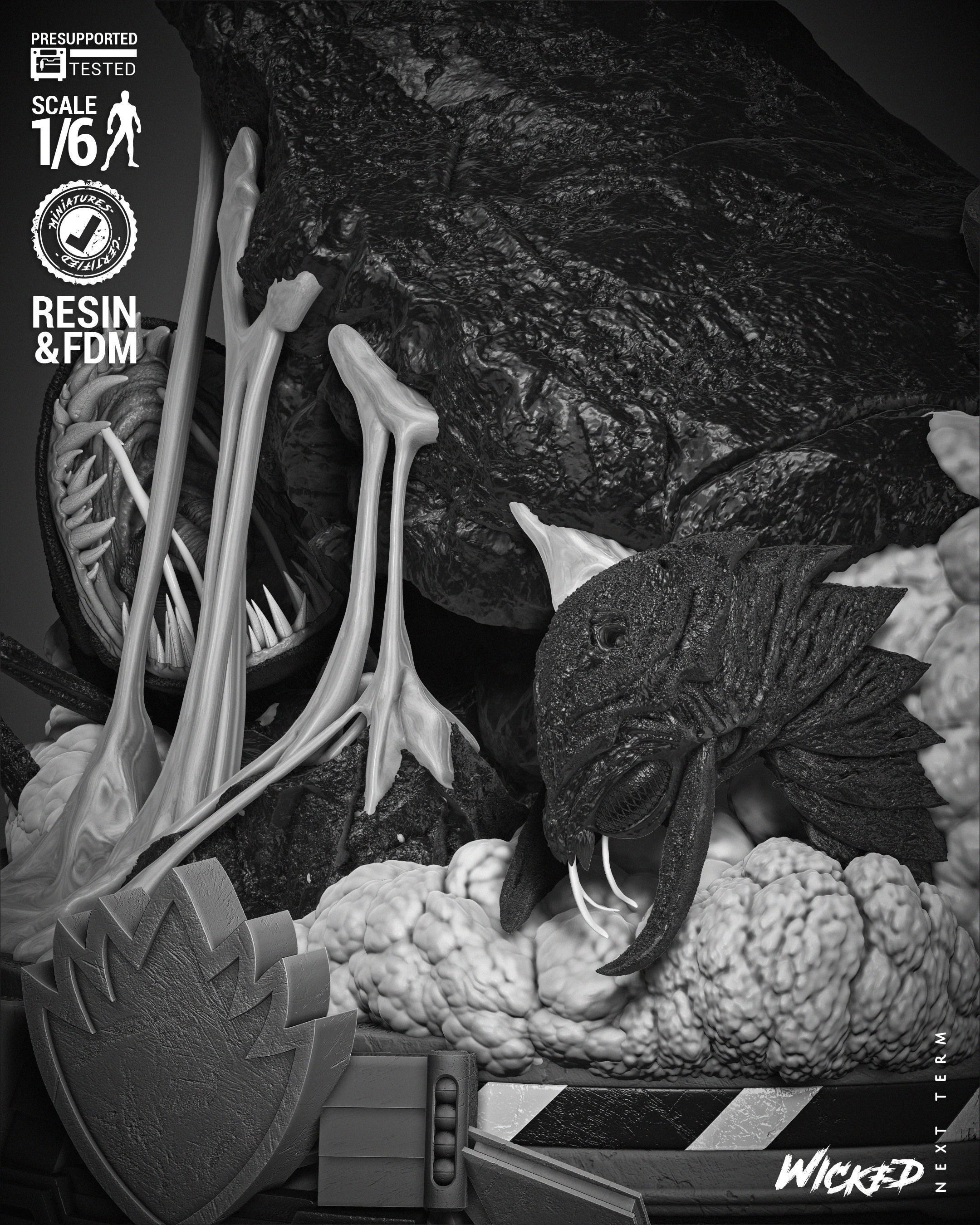 Wicked Marvel Drax Sculpture 3D print model_15