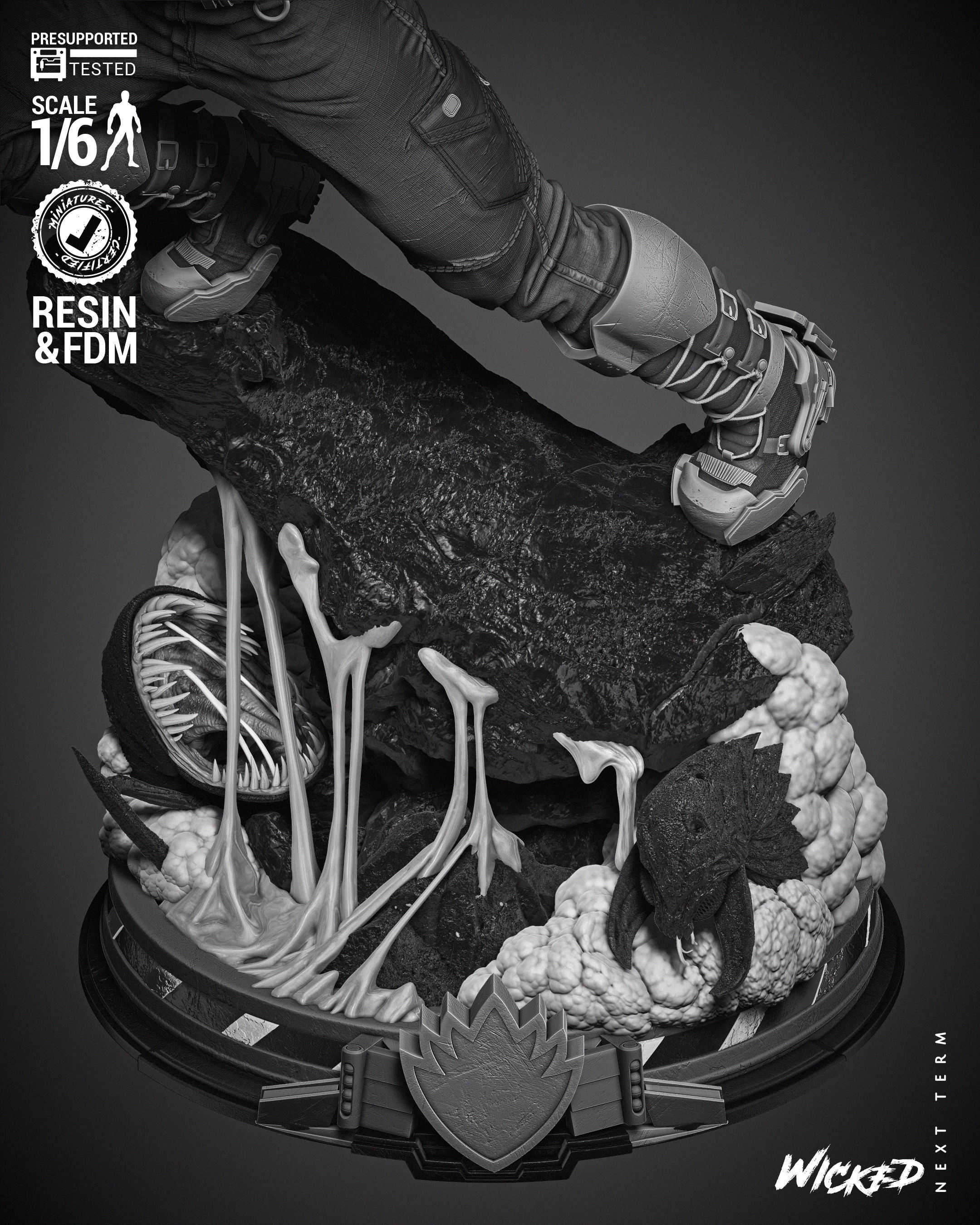 Wicked Marvel Drax Sculpture 3D print model_24