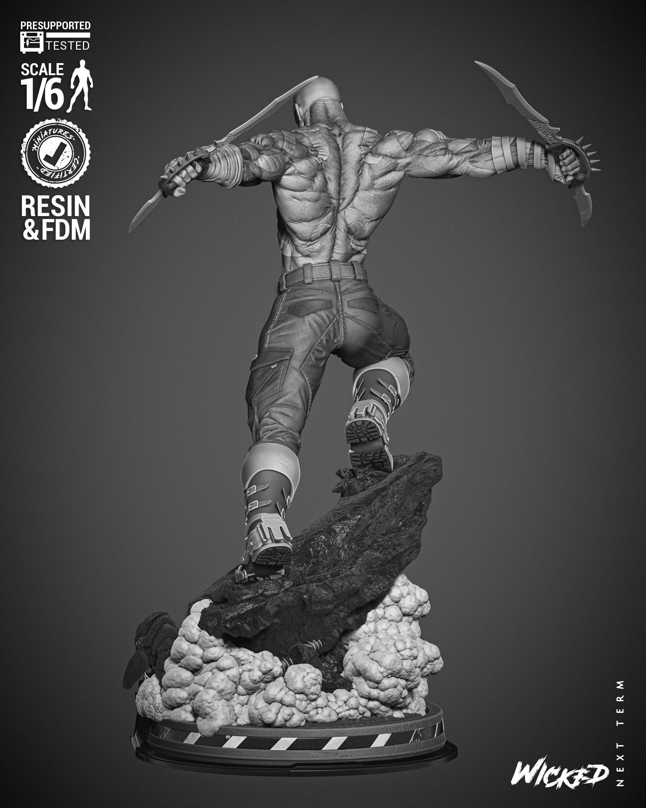 Wicked Marvel Drax Sculpture 3D print model_14