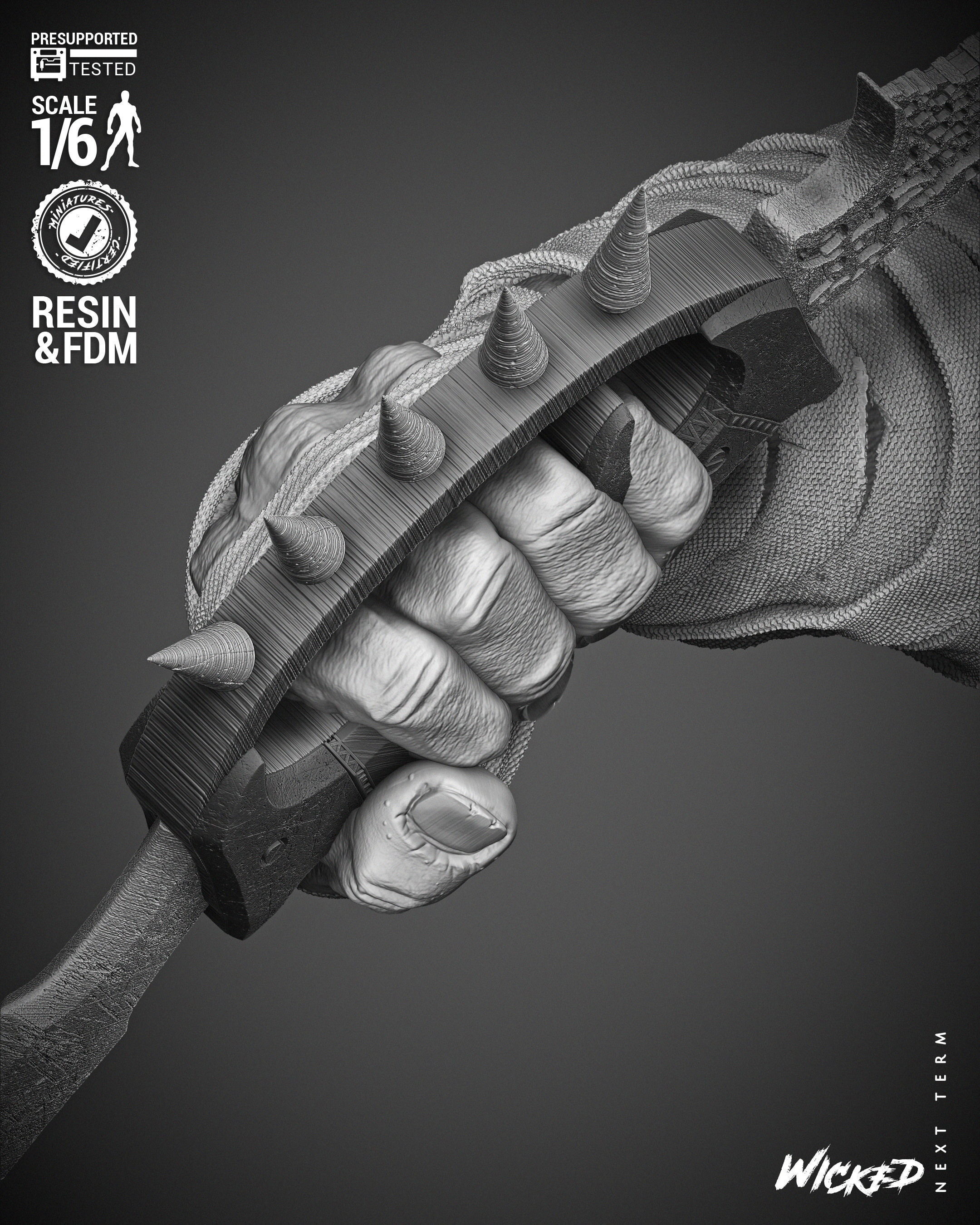 Wicked Marvel Drax Sculpture 3D print model_30