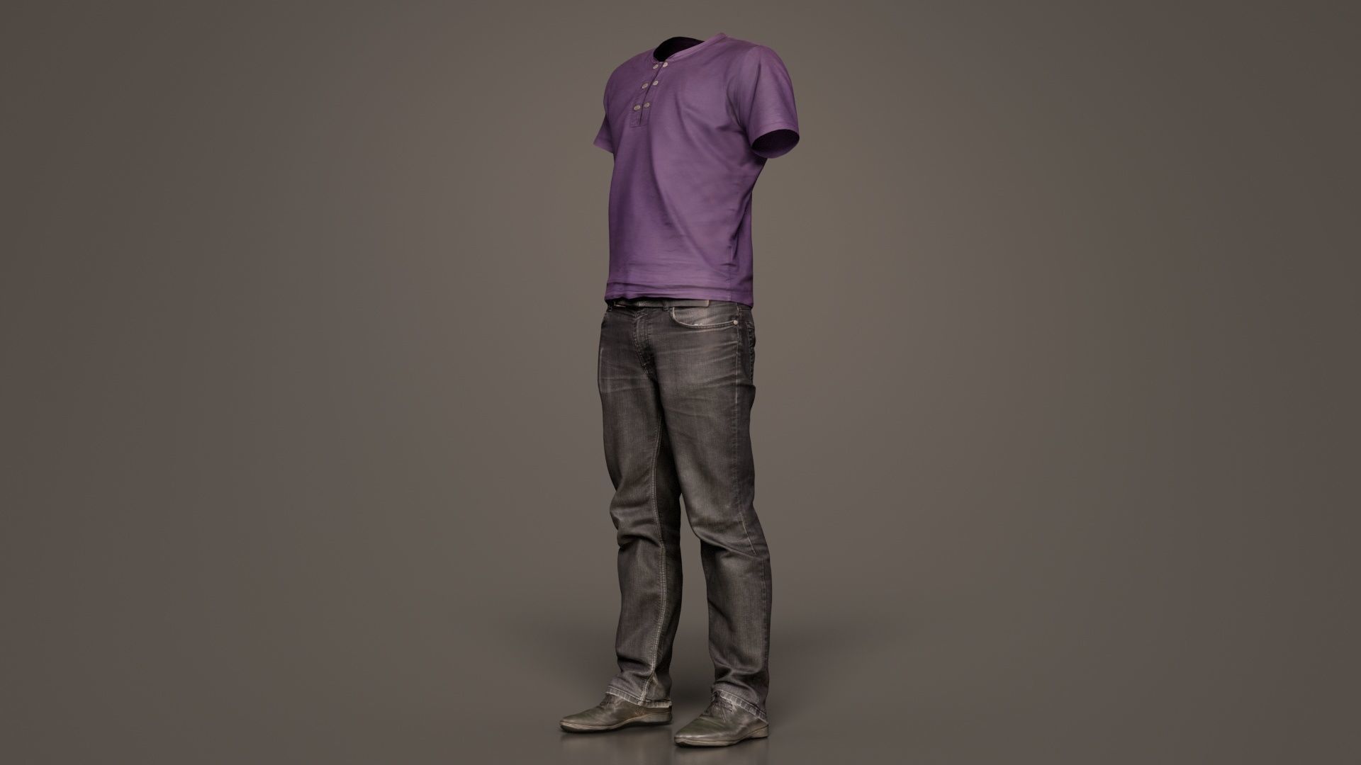 Casual Outfit 14 Low-poly 3D model_2