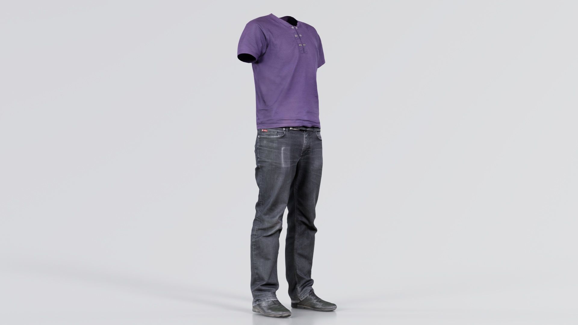 Casual Outfit 14 Low-poly 3D model_7