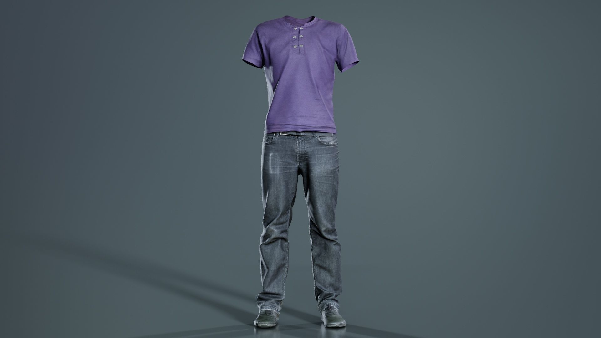 Casual Outfit 14 Low-poly 3D model_1