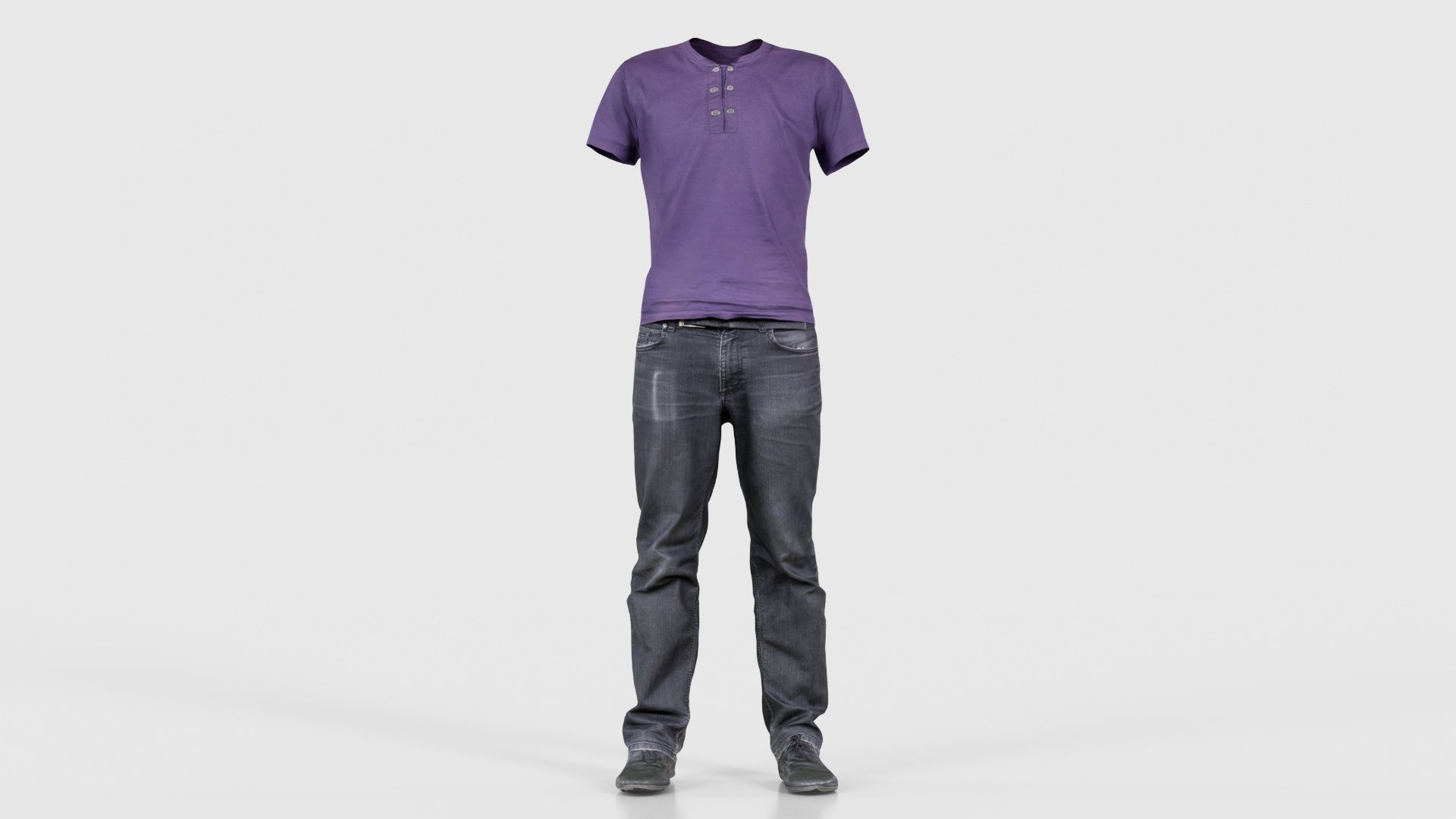 Casual Outfit 14 Low-poly 3D model_15