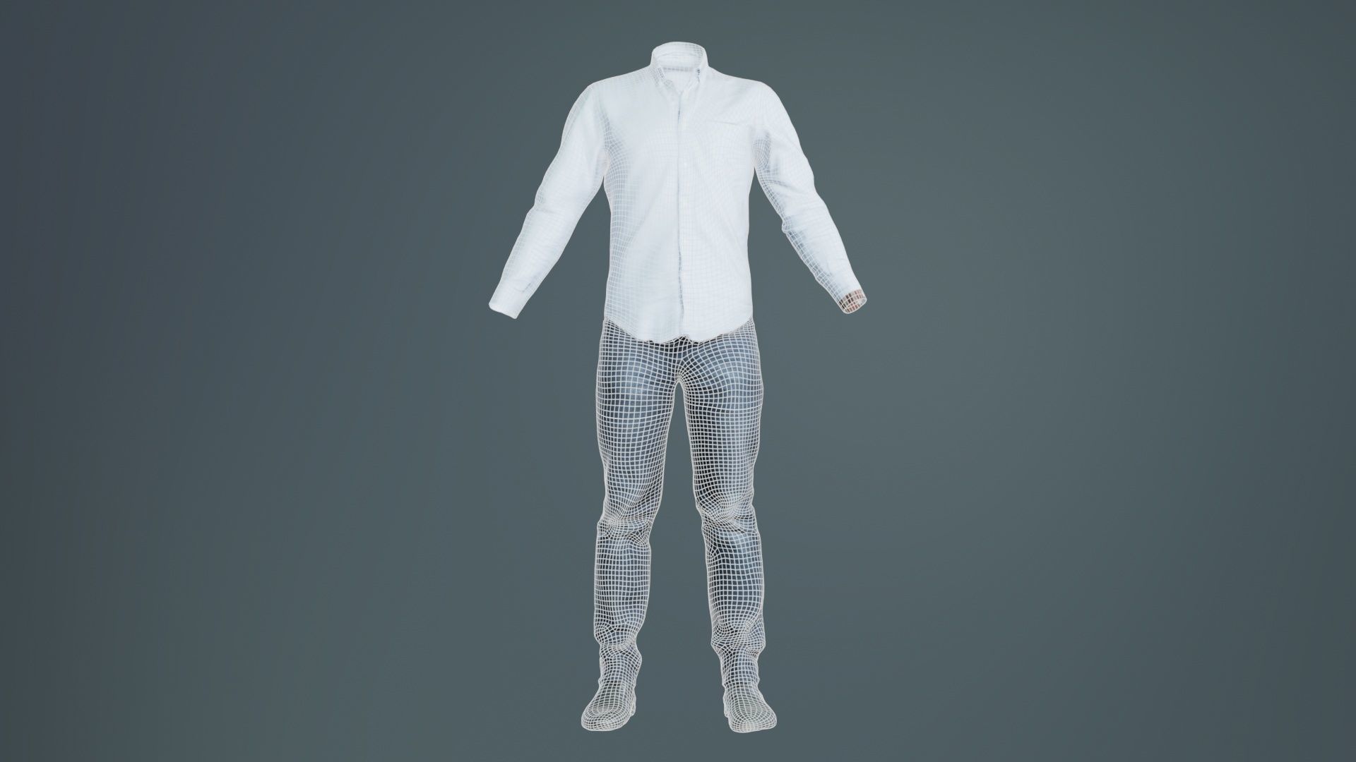 Casual Outfit 15 Low-poly 3D model_9