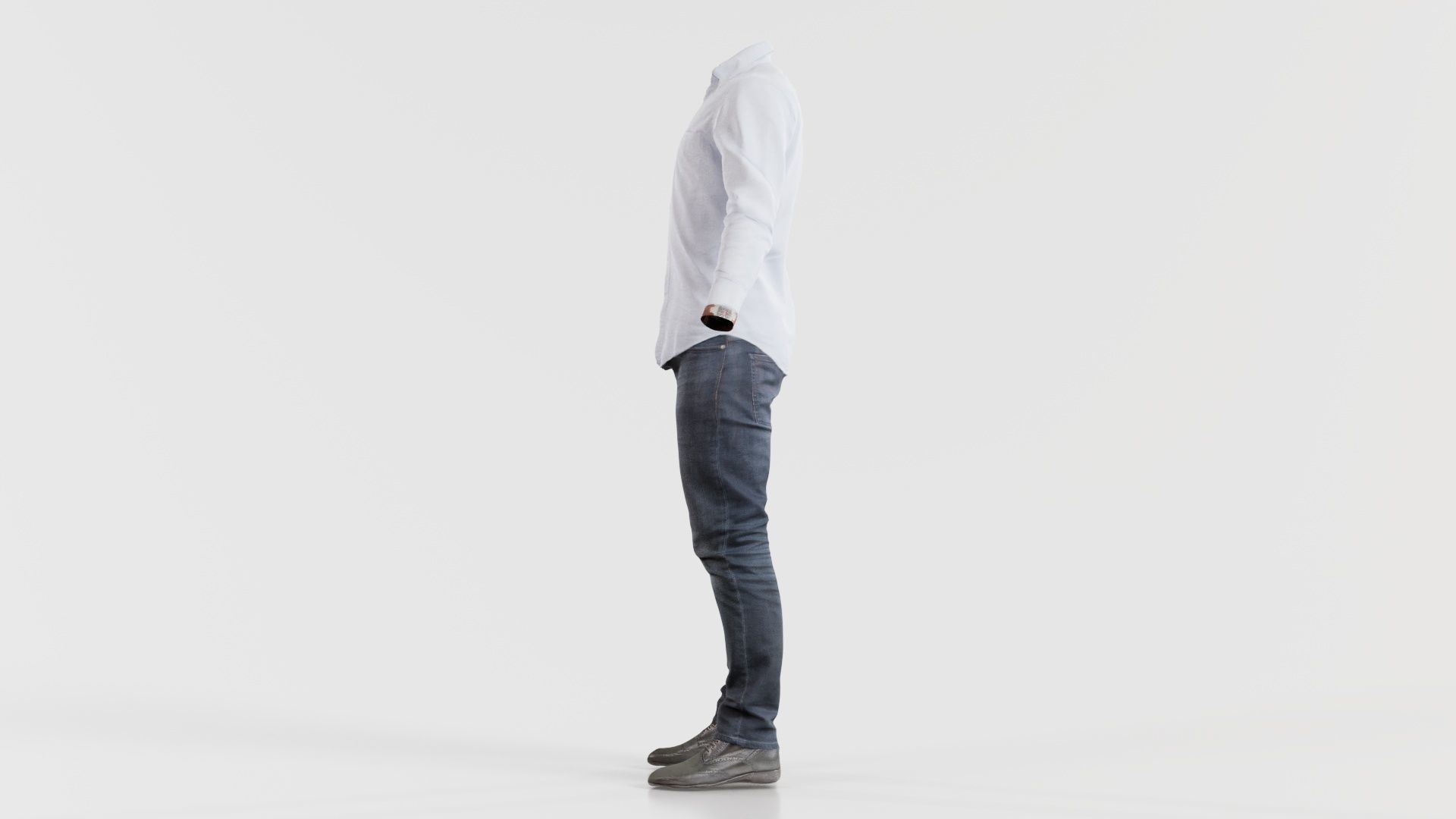 Casual Outfit 15 Low-poly 3D model_5