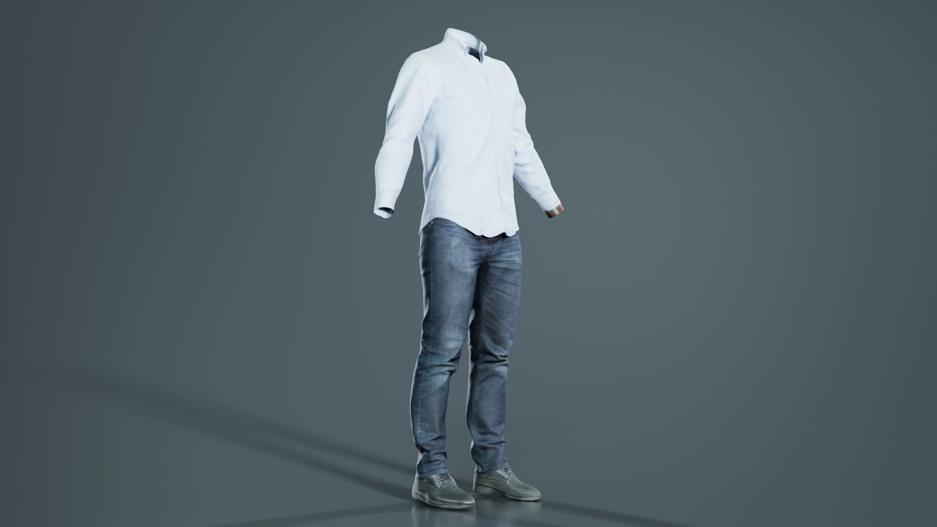 Casual Outfit 15 Low-poly 3D model_2
