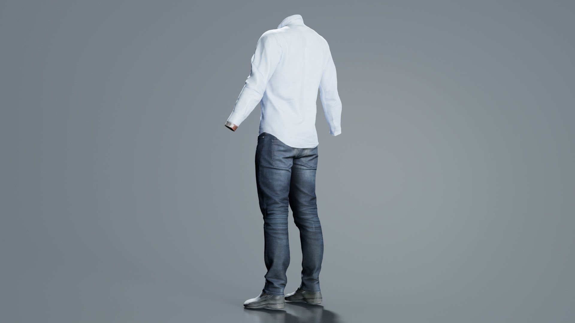 Casual Outfit 15 Low-poly 3D model_7