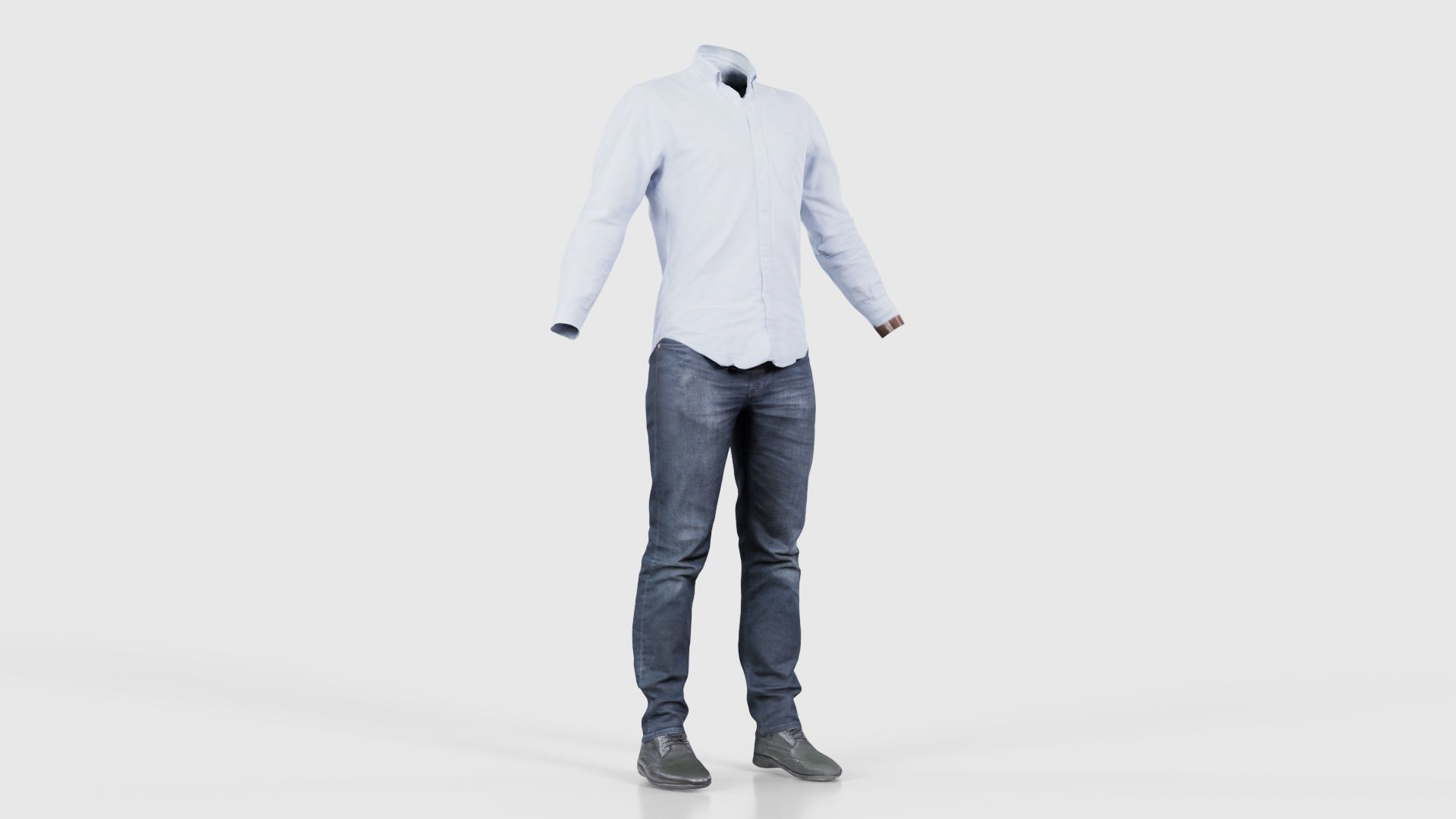 Casual Outfit 15 Low-poly 3D model_16