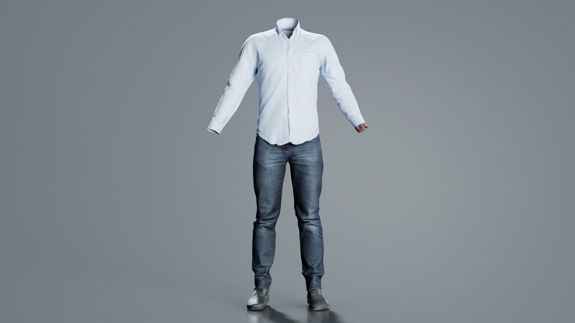 Casual Outfit 15 Low-poly 3D model_6