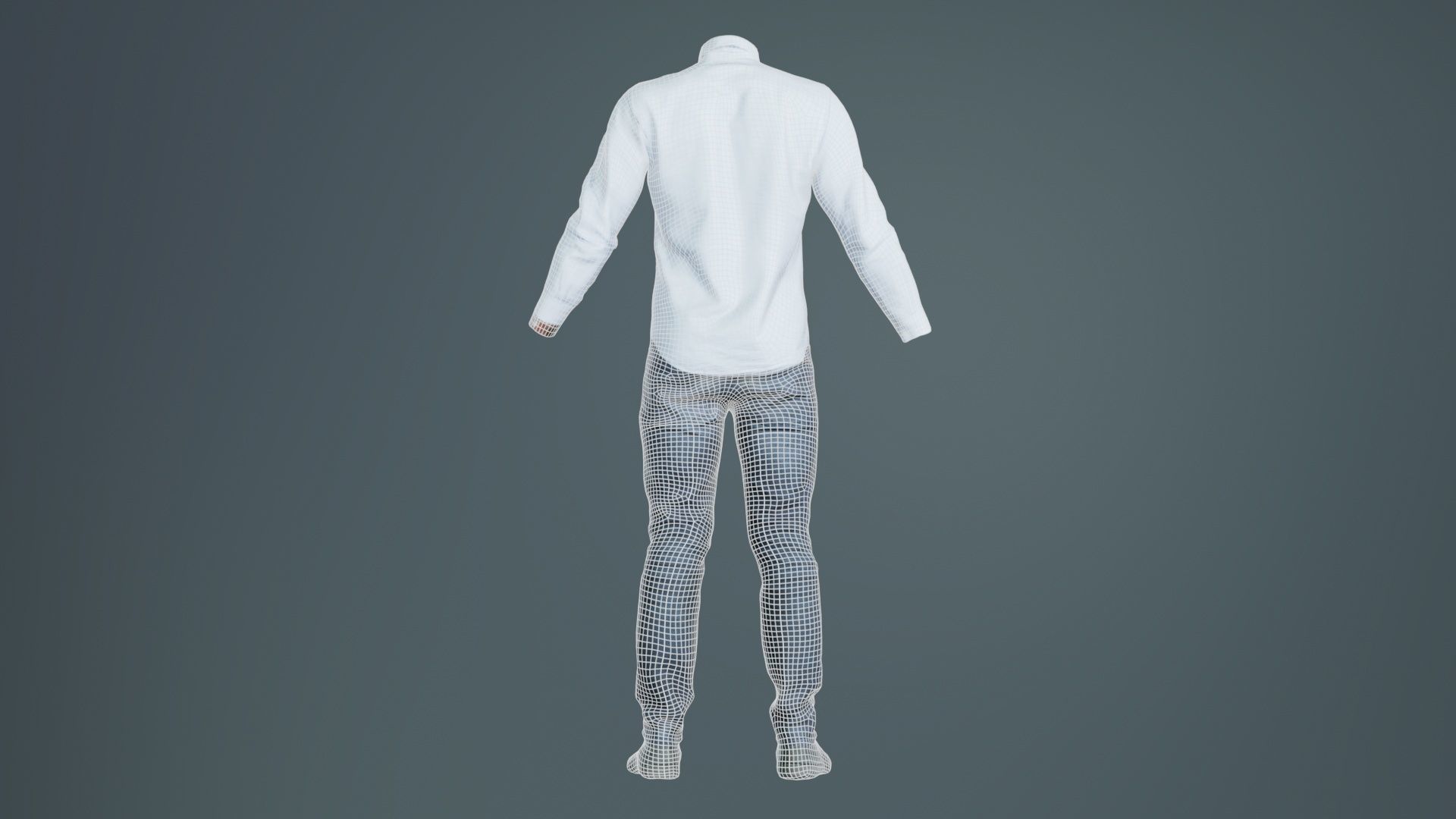 Casual Outfit 15 Low-poly 3D model_10