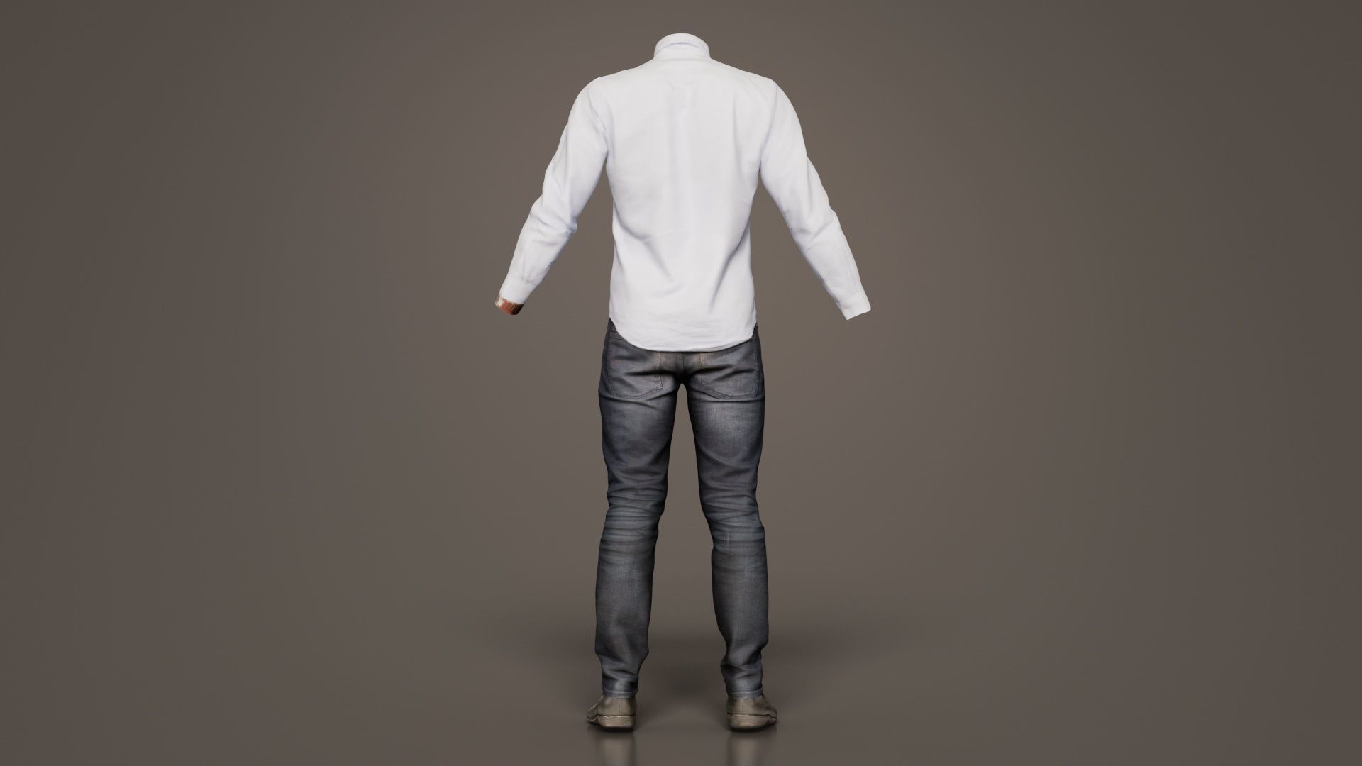 Casual Outfit 15 Low-poly 3D model_4
