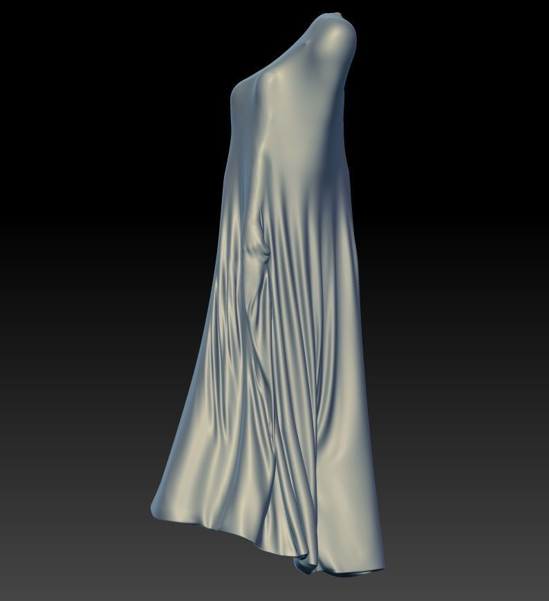 Flying soul girl 3D print model_4